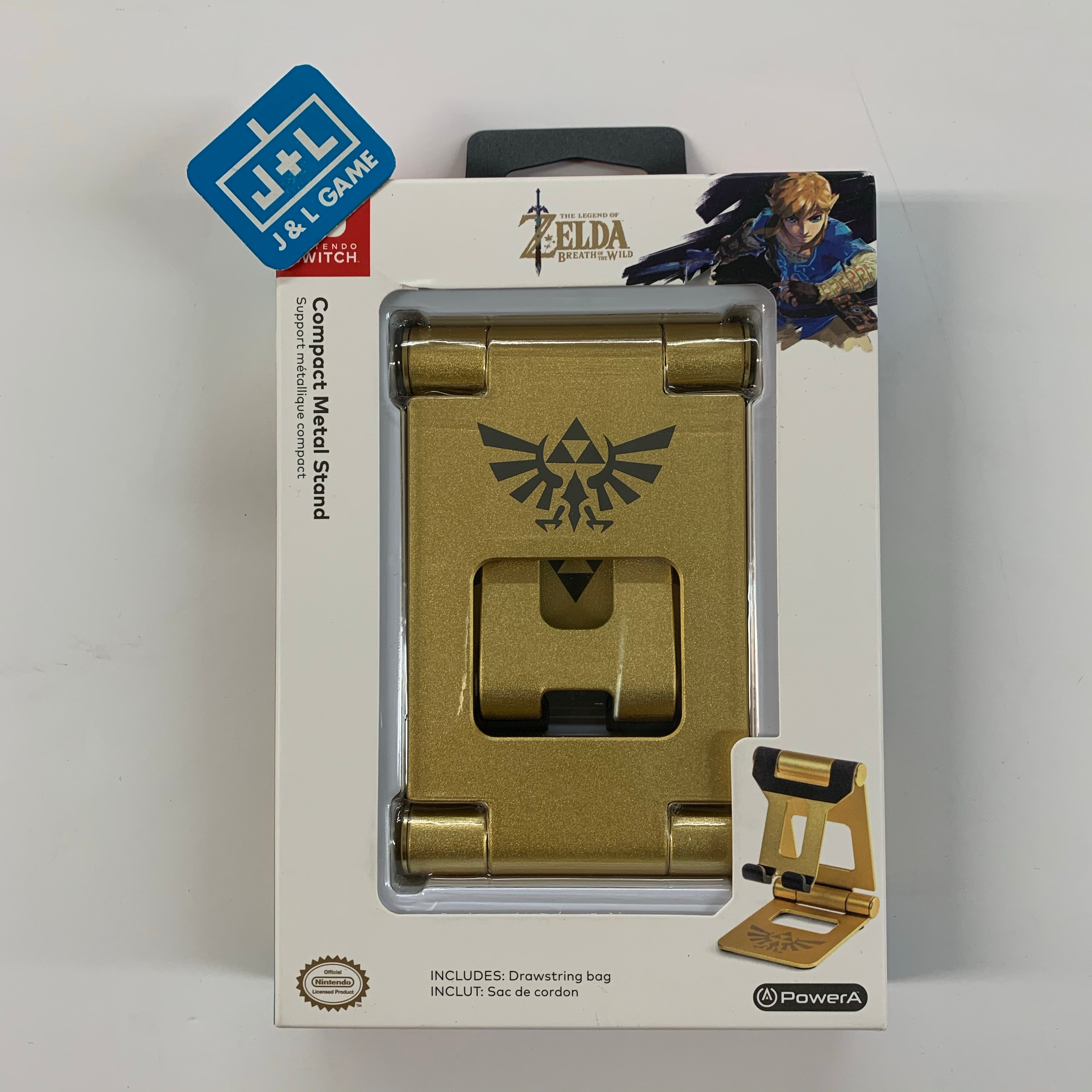 PowerA Compact Metal Stand (The Legend of Zelda: Breath of The Wild - Gold) - (NSW) Nintendo Switch Accessories PowerA