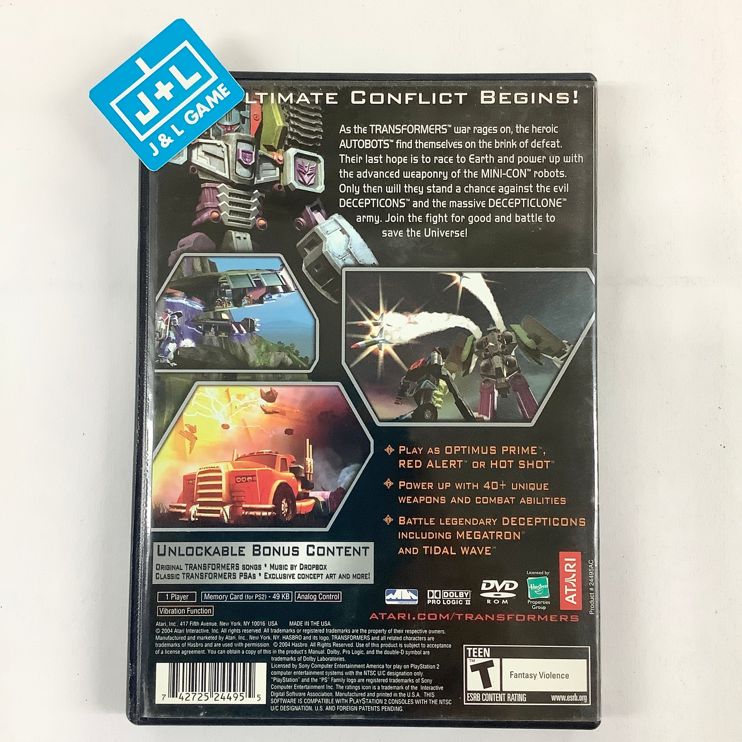 Transformers - (PS2) PlayStation 2 [Pre-Owned] Video Games Atari SA   