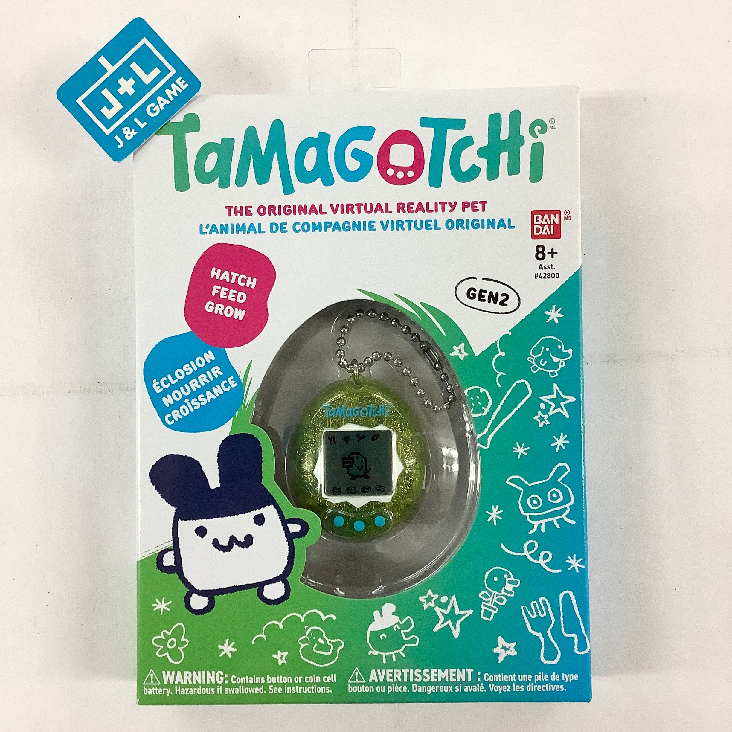 The Original Tamagotchi (Gen 2) (Light Green Glitter) - Tamagotchi Toy Tamagotchi   