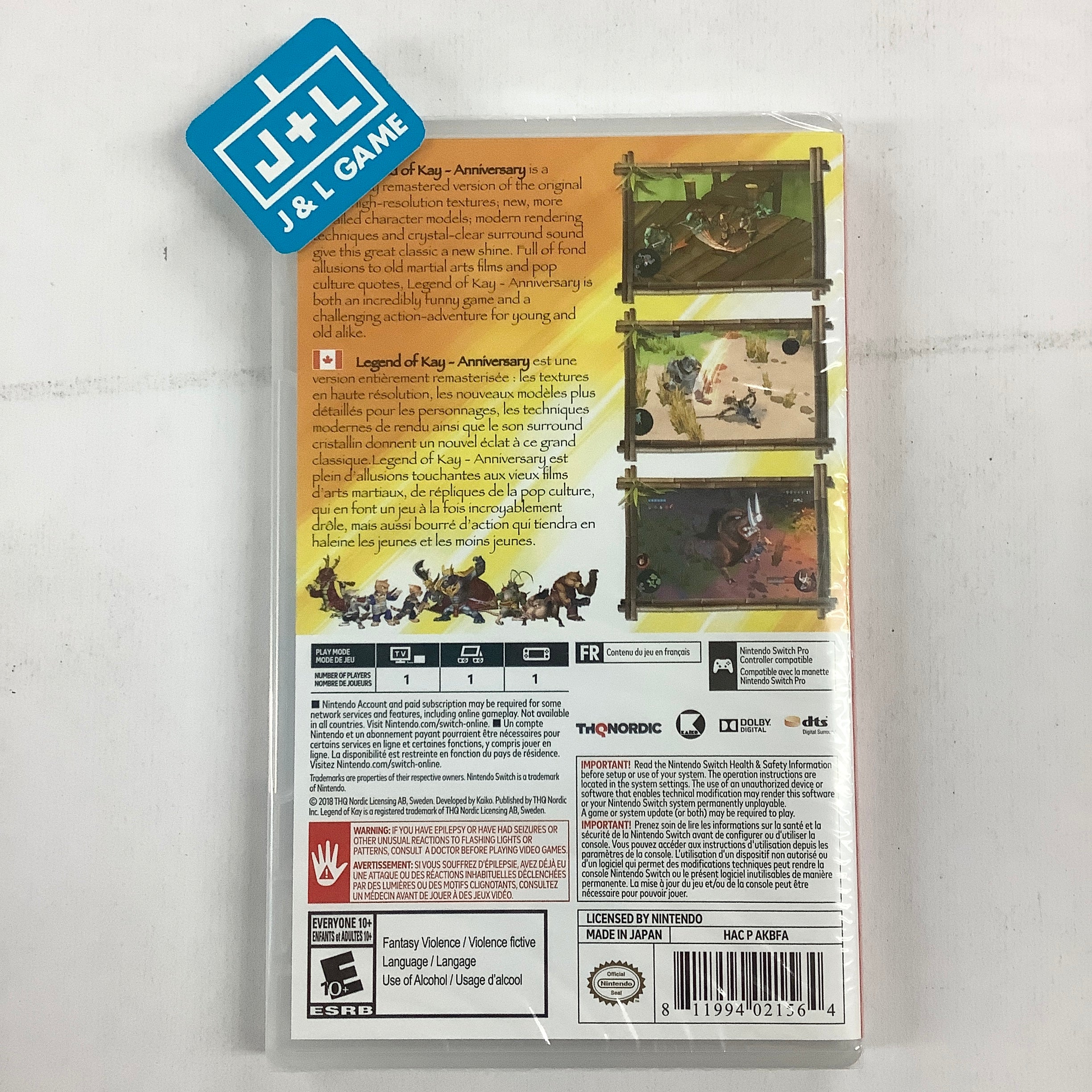 Legend of Kay - Anniversary - (NSW) Nintendo Switch Video Games THQ Nordic   