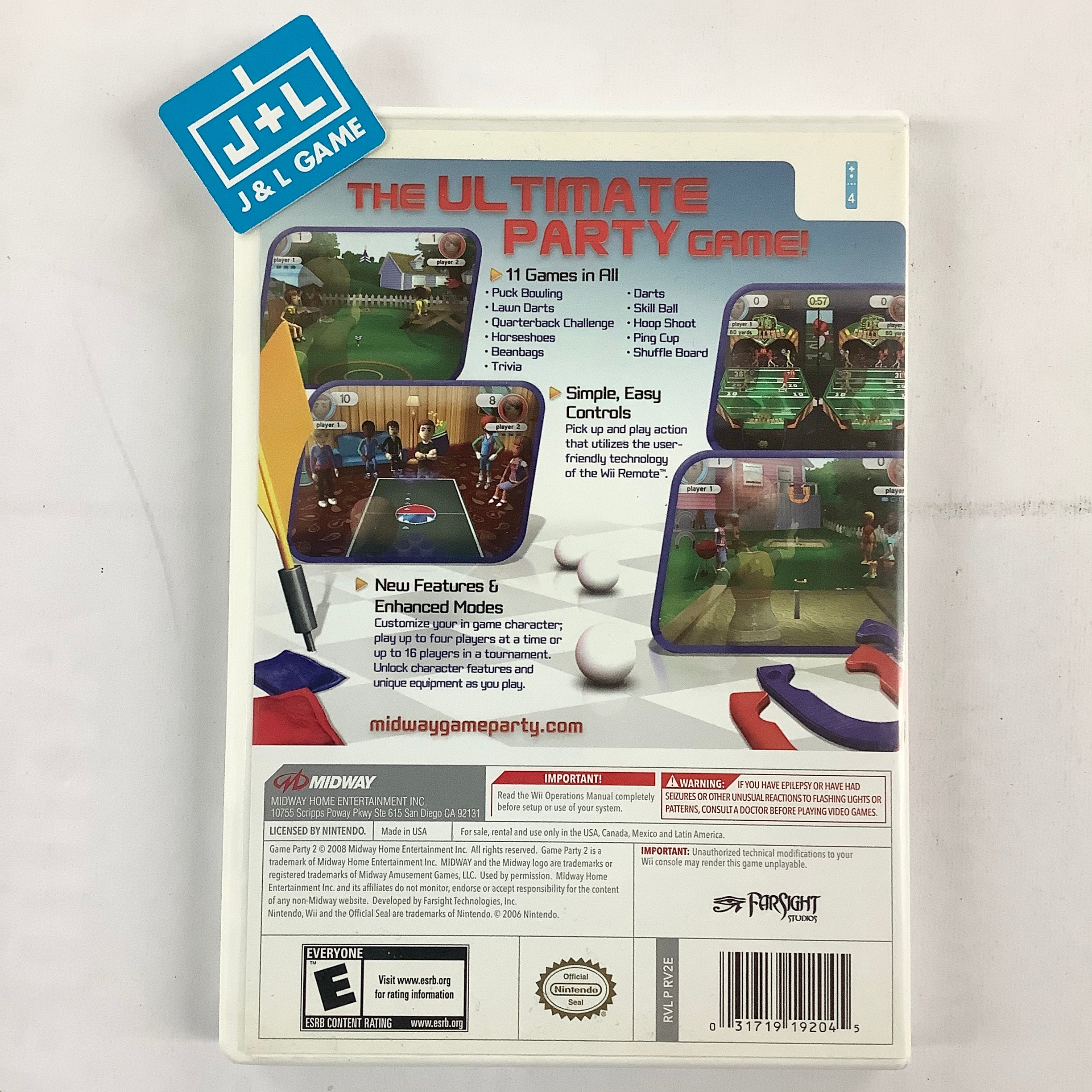 Game Party 2 - Nintendo Wii [Pre-Owned] Video Games Midway   