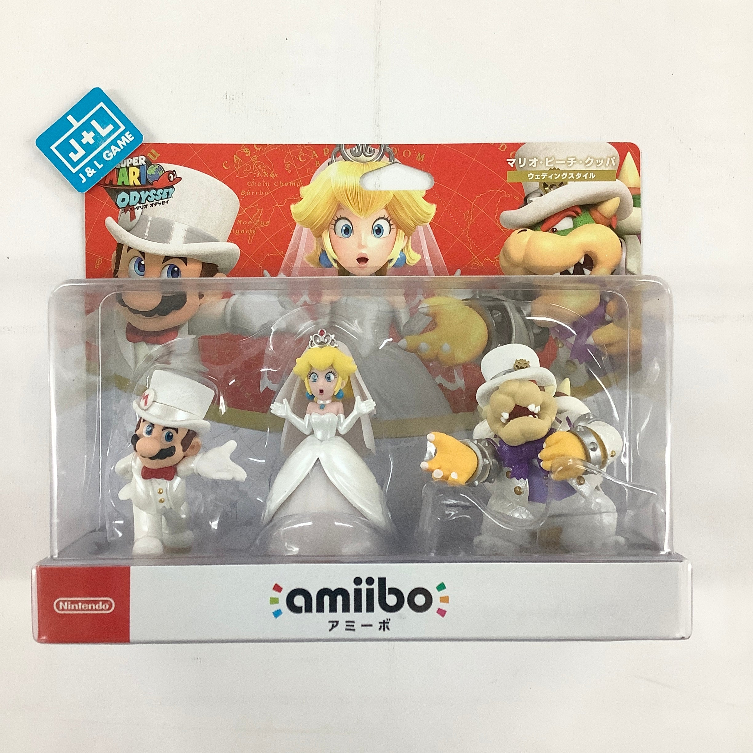 Mario & Peach & Bowser Wedding Set (Super Mario Odyssey) - Nintendo Switch Amiibo (Japanese Import) Amiibo Nintendo   