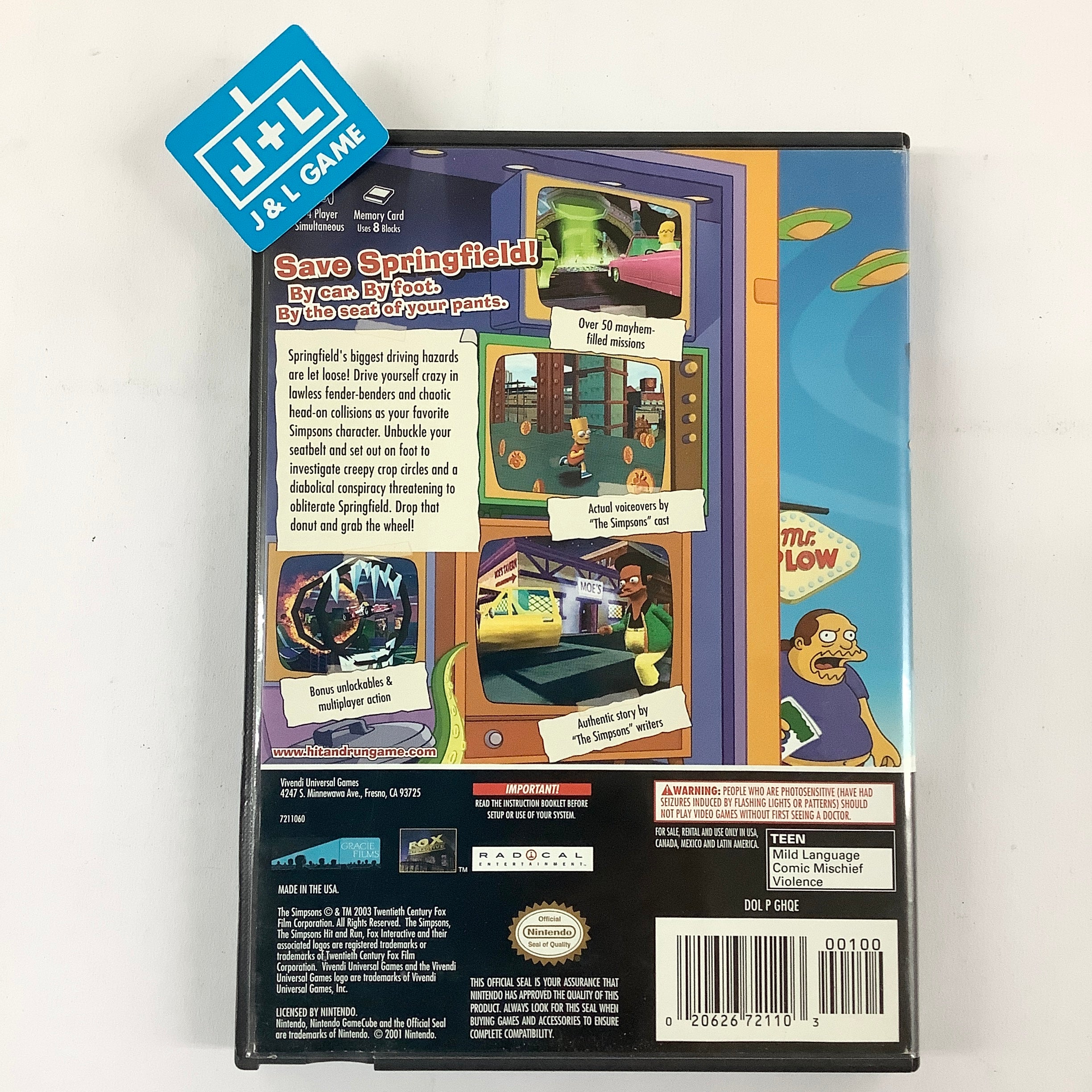 The Simpsons Hit & Run - (GC) GameCube [Pre-Owned] Video Games Nintendo   