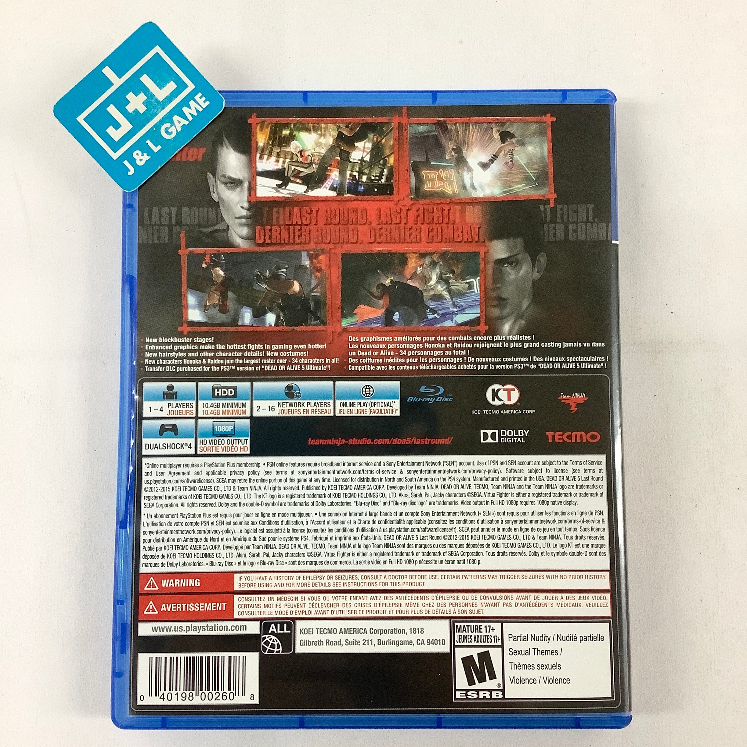 Dead or Alive 5: Last Round - (PS4) PlayStation 4 [Pre-Owned] Video Games Koei Tecmo Games   