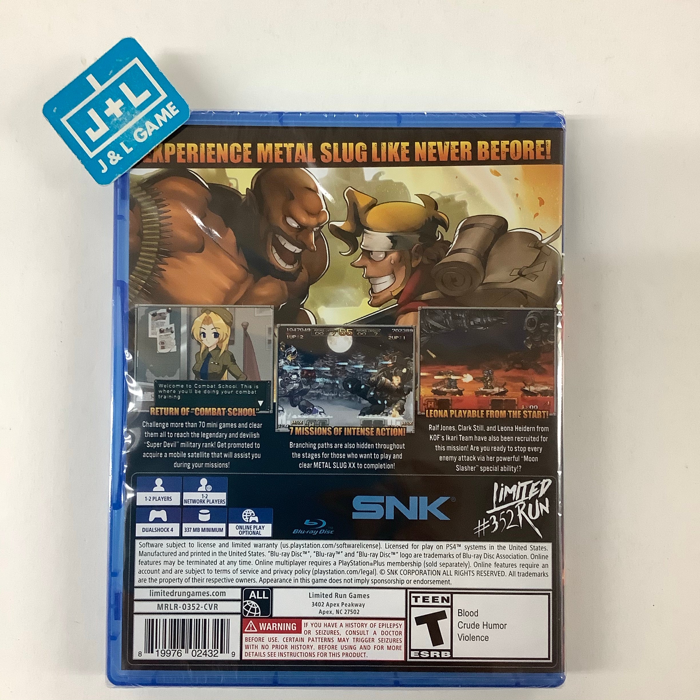 Metal Slug XX (Limited Run #352) - (PS4) Playstation 4 Video Games Limited Run Games   