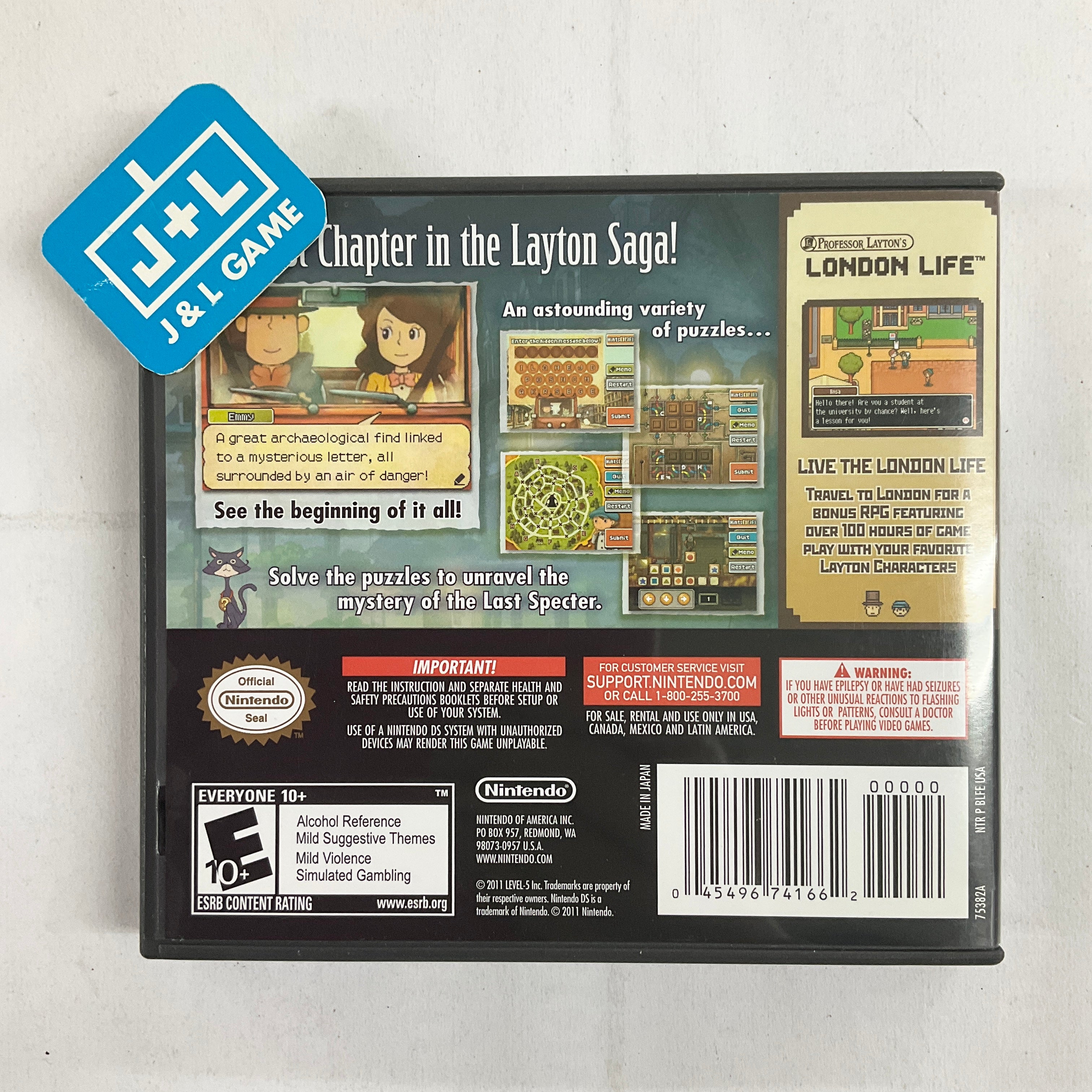 Professor Layton and the Last Specter - (NDS) Nintendo DS [Pre-Owned] Video Games Level 5   