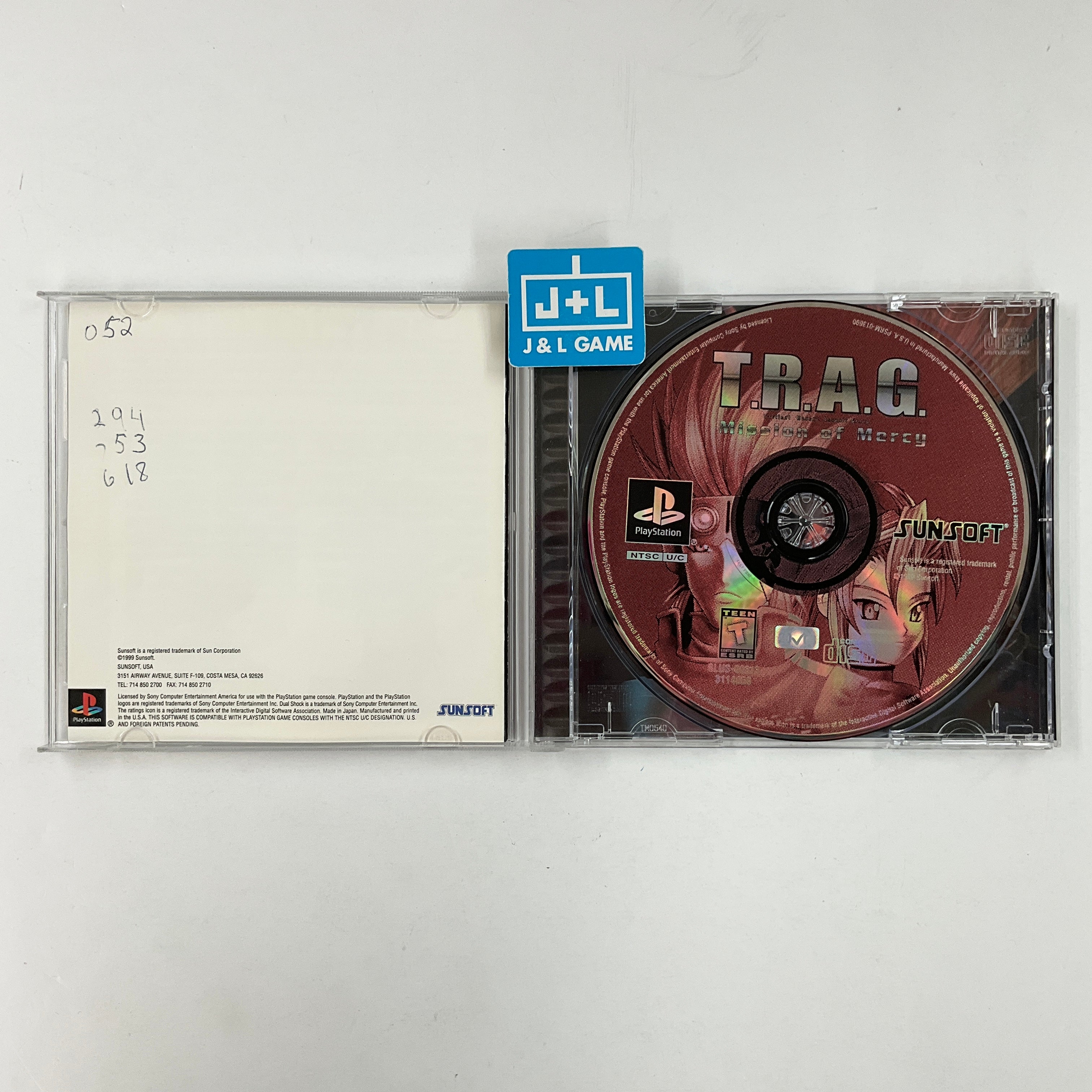 T.R.A.G. - Tactical Rescue Assault Group: Mission of Mercy - (PS1) PlayStation 1 [Pre-Owned] Video Games SunSoft   