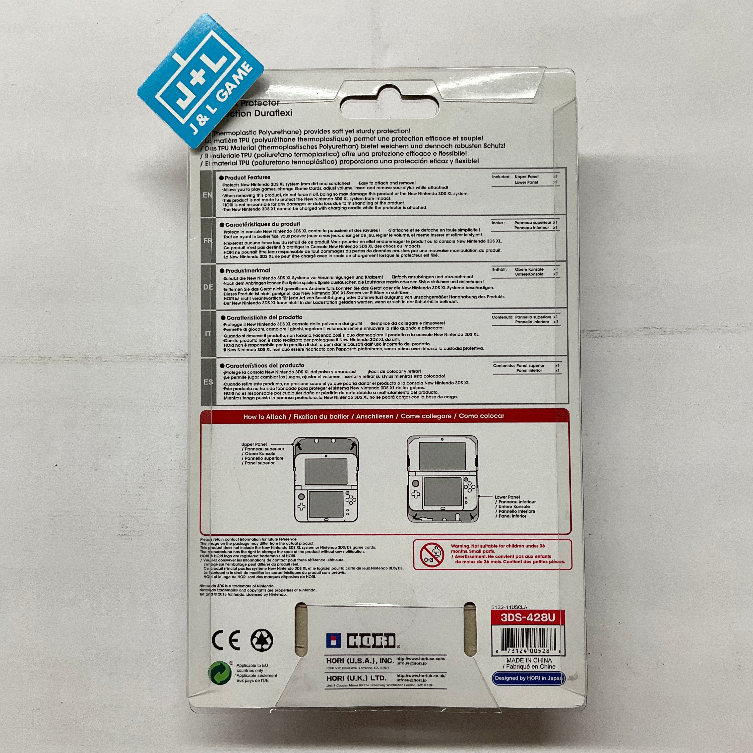 HORI NEW 3DS XL Clear Protector - Nintendo 3DS Accessories HORI   