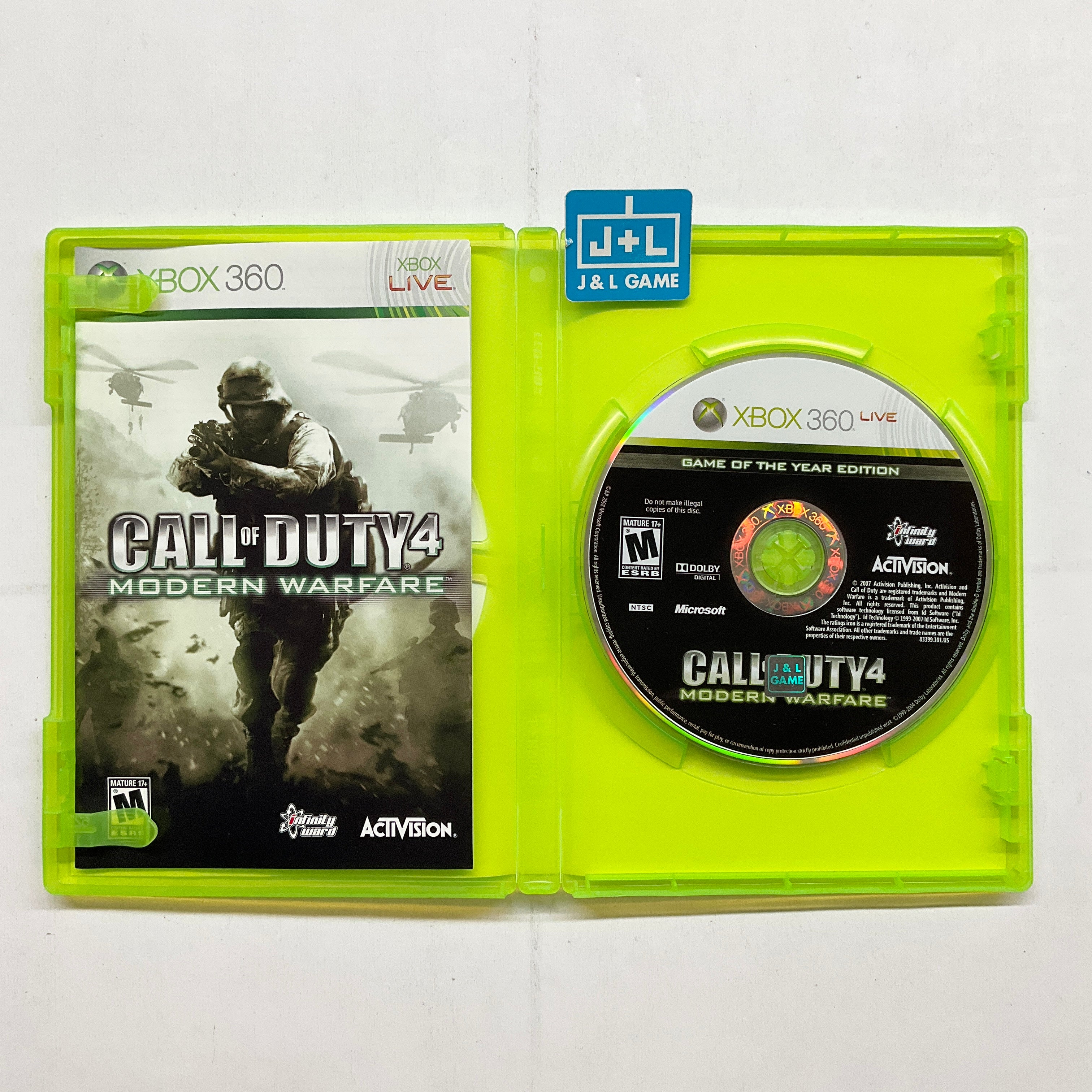 Call of Duty 4: Modern Warfare (Game of the Year Edition) - Xbox 360 [Pre-Owned] Video Games Activision   