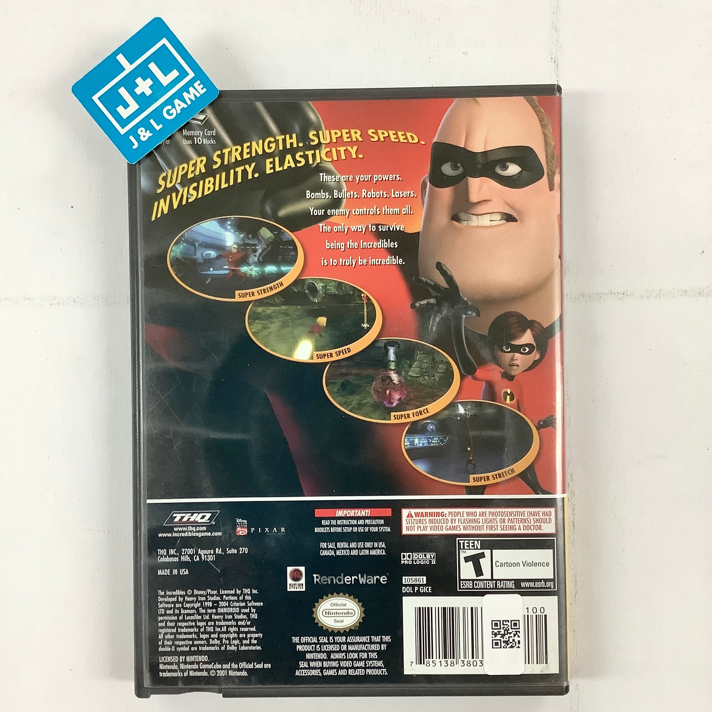 The Incredibles (Player's Choice) - (GC) GameCube [Pre-Owned] Video Games THQ   