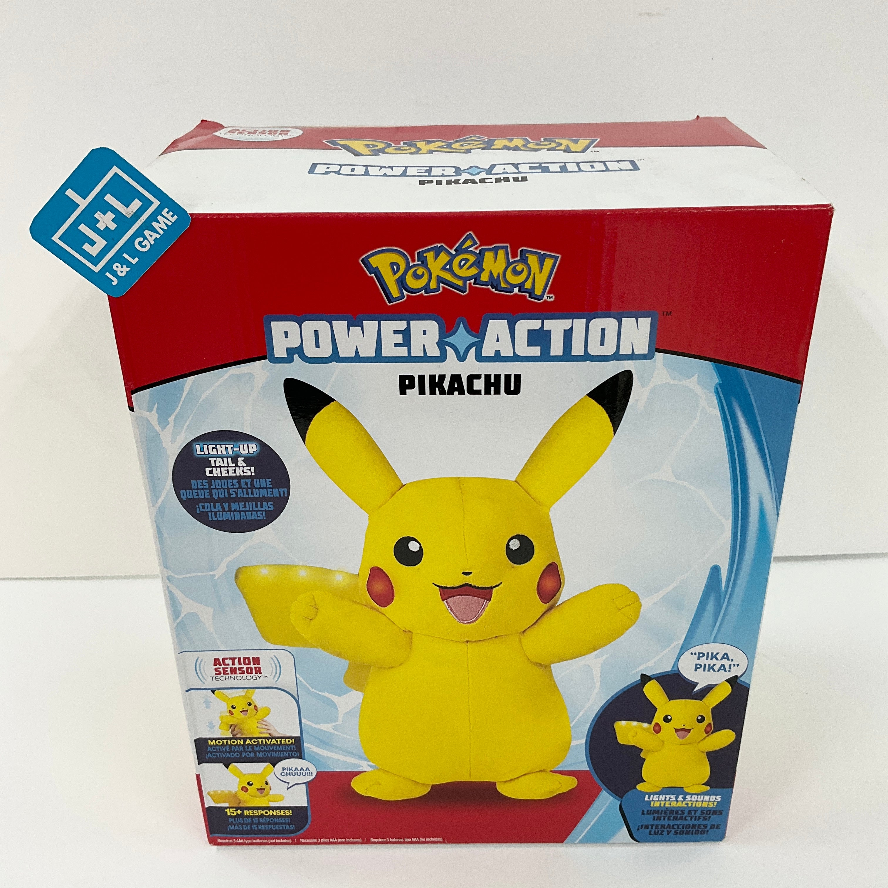 Pokemon Power Action Pikachu Plush - Toys Toy Mega