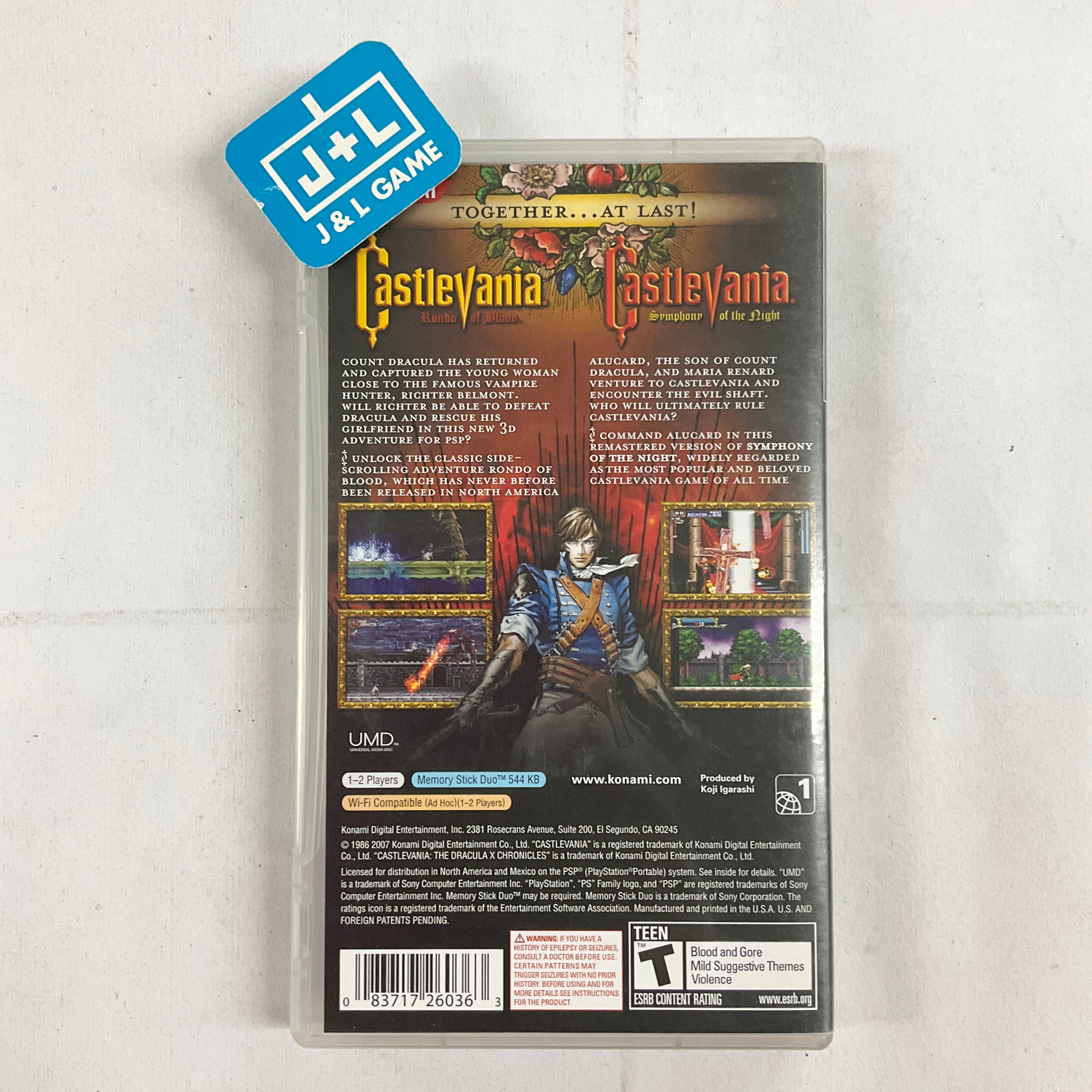 Castlevania: The Dracula X Chronicles - SONY PSP [Pre-Owned] Video Games Konami   