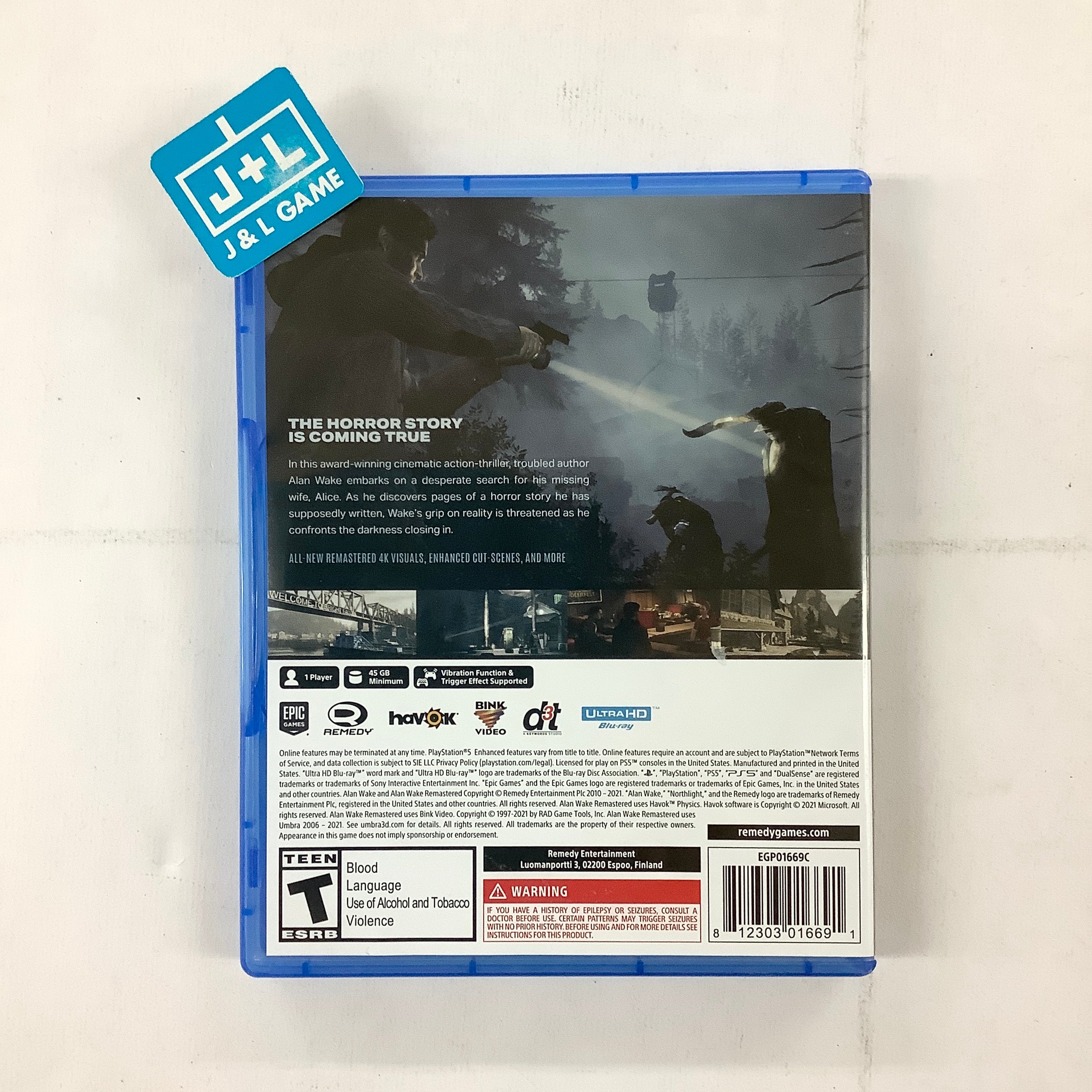 Alan Wake Remastered - (PS5) PlayStation 5 [Pre-Owned] Video Games Epic Games Publishing   