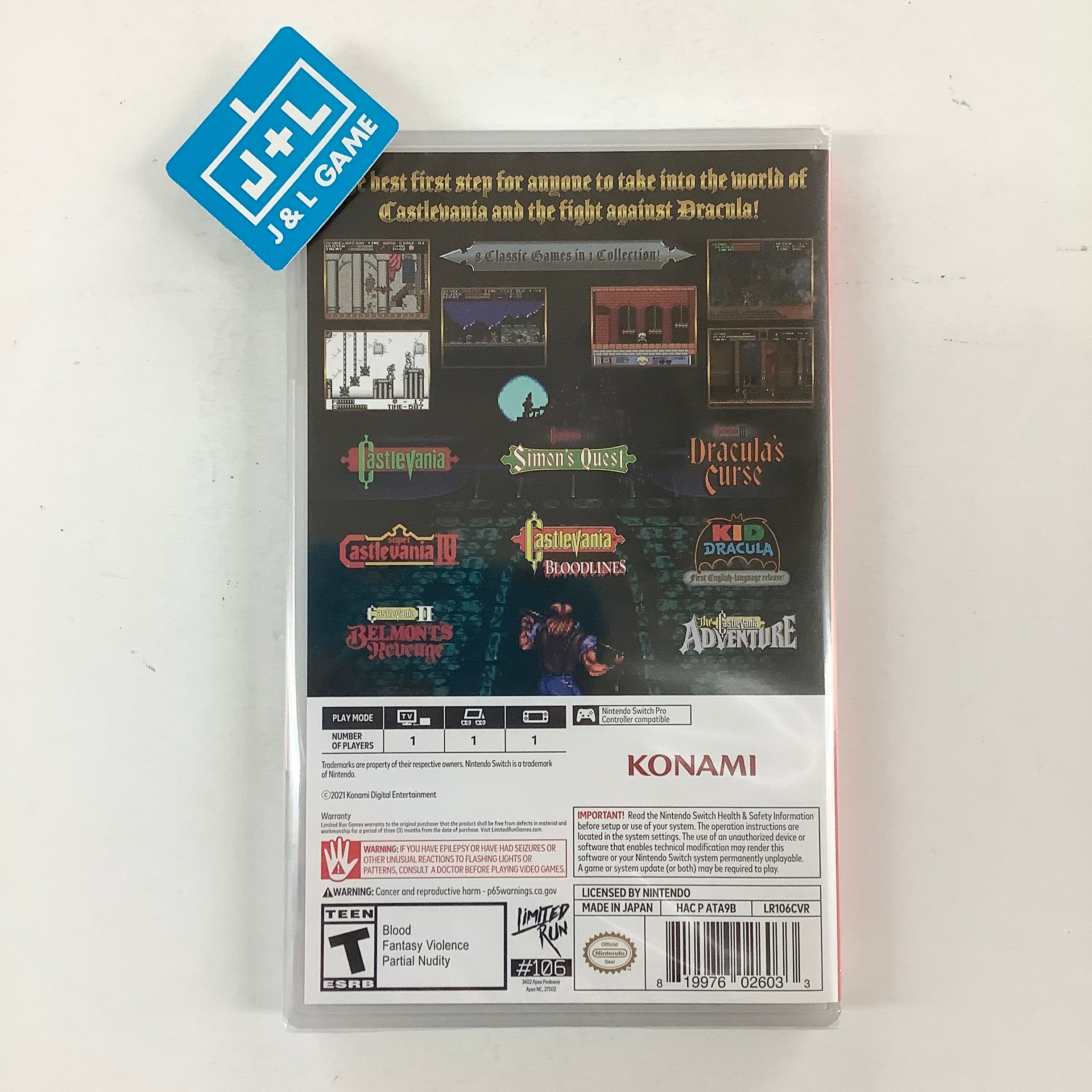 Castlevania Anniversary Collection (Limited Run #106) - (NSW) Nintendo Switch Video Games Limited Run Games   