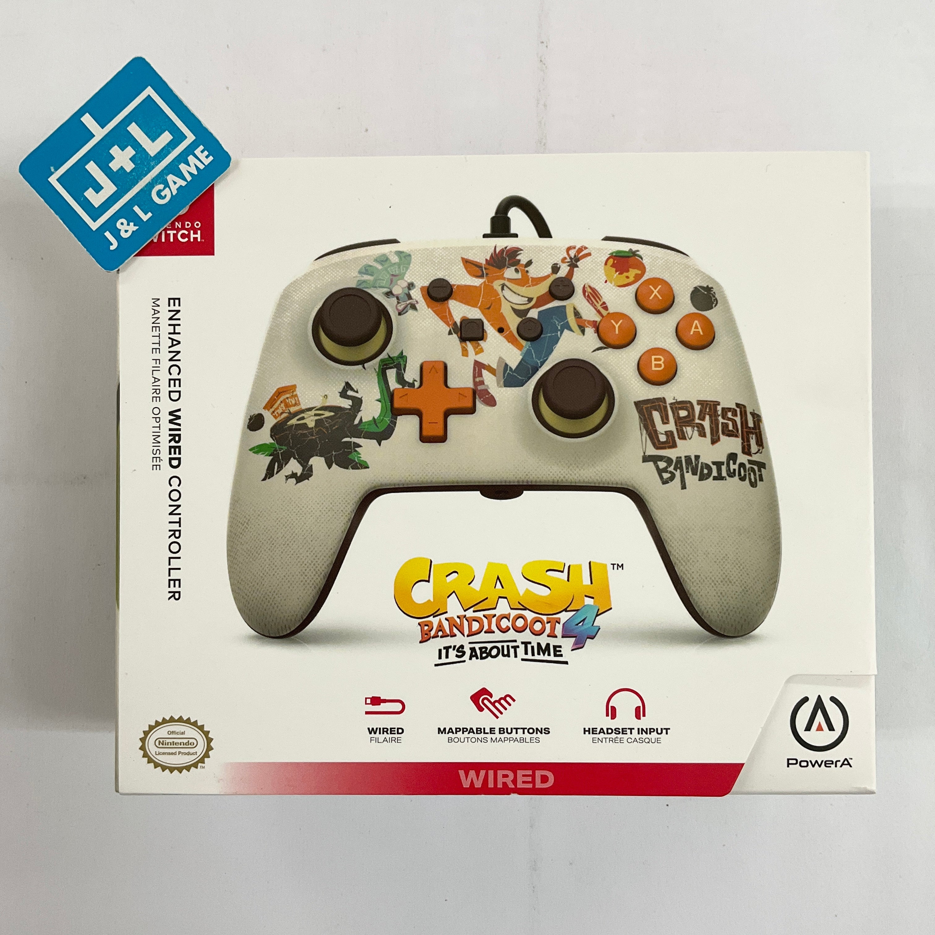 PowerA Enhanced Wired Controller (Quantum Crash) - (NSW) Nintendo Switch Accessories PowerA