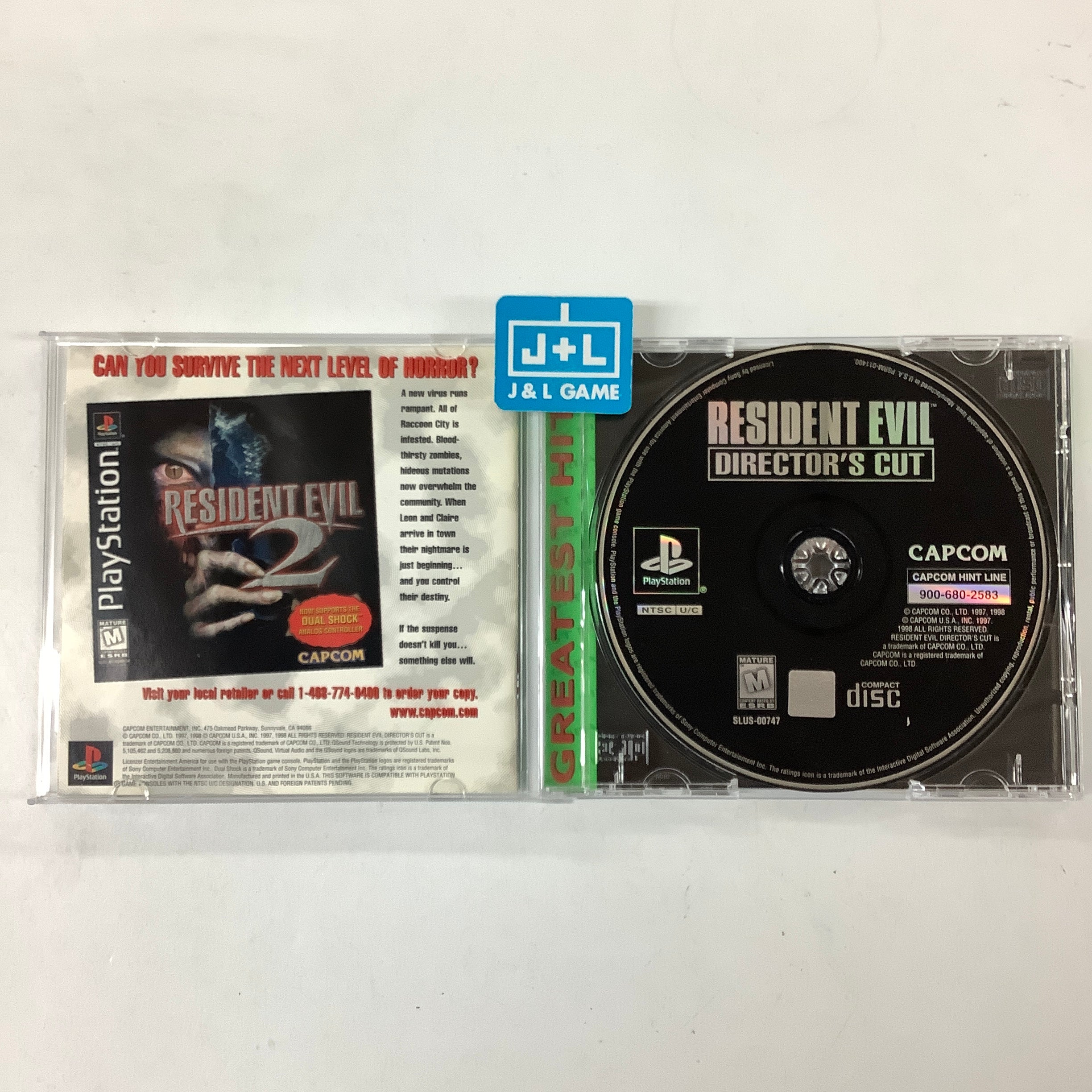 Resident Evil: Director's Cut (Greatest Hits) - (PS1) PlayStation 1 [Pre-Owned] Video Games Capcom   
