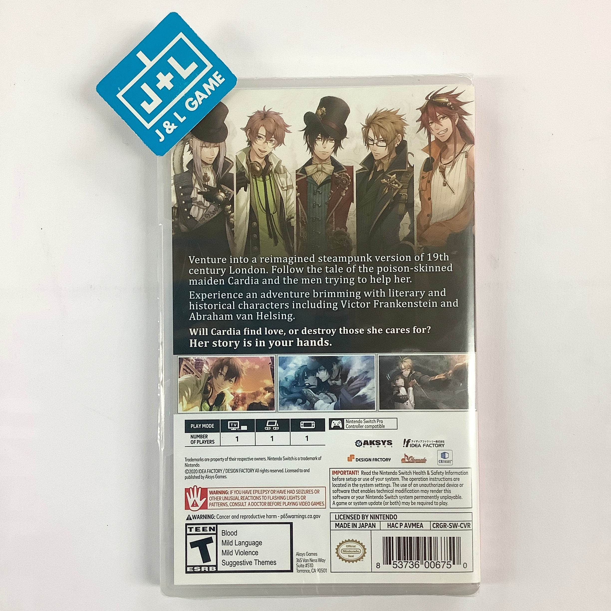 Code: Realize ~Guardian of Rebirth~ - (NSW) Nintendo Switch Video Games Aksys Games   