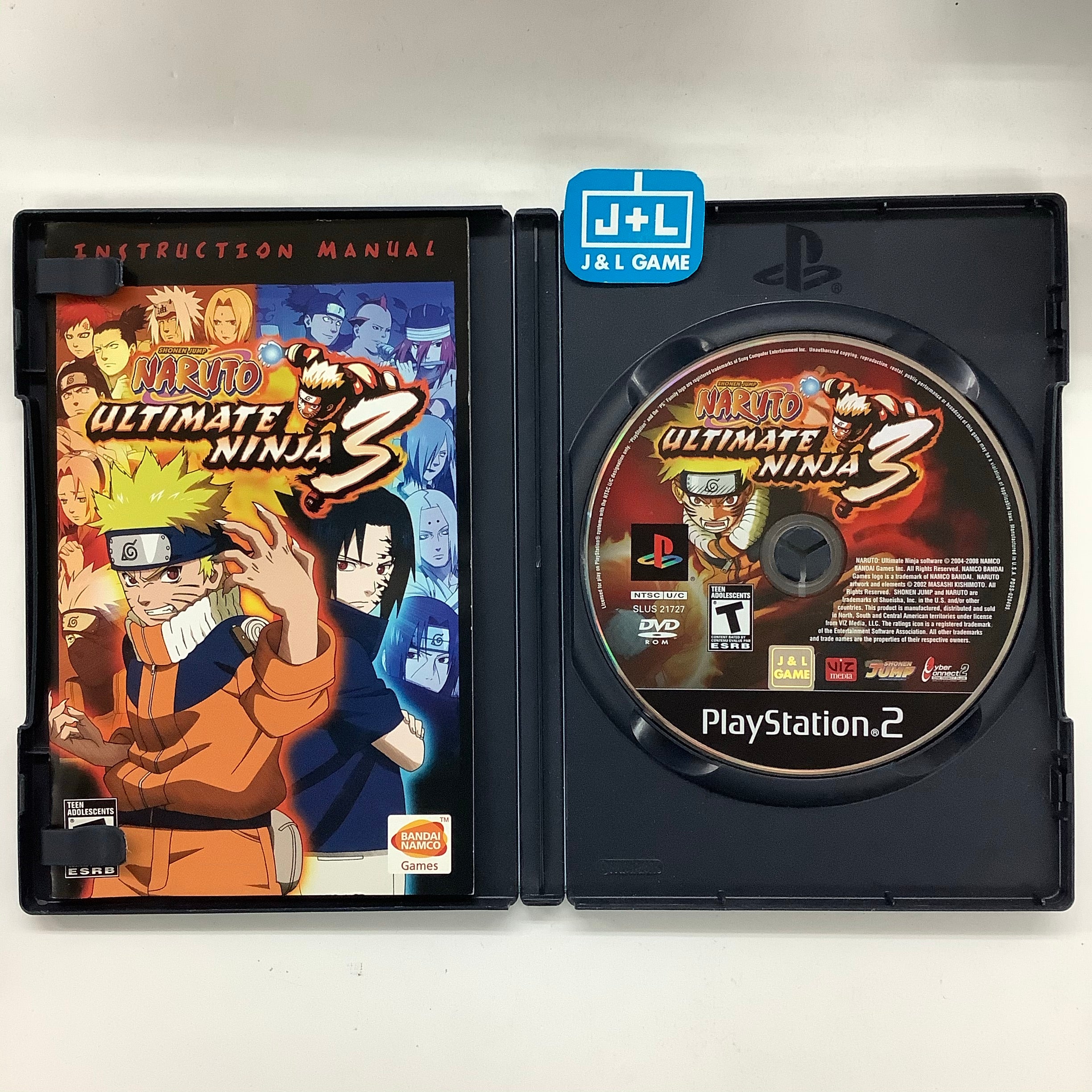 Naruto: Ultimate Ninja 3 - (PS2) PlayStation 2 [Pre-Owned] Video Games Namco Bandai Games   