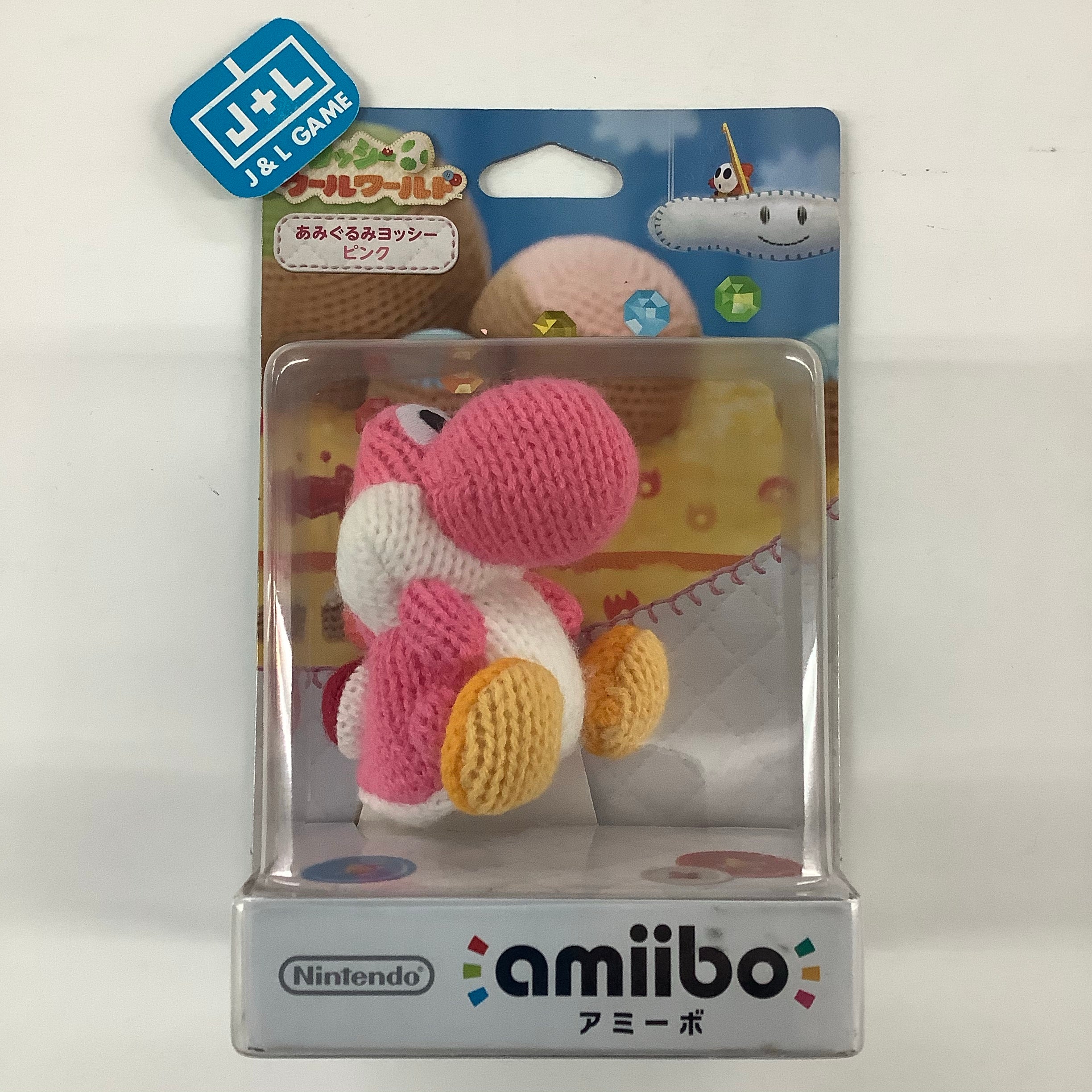 Pink Yarn Yoshi (Yoshi's Woolly World) - Nintendo WiiU Amiibo