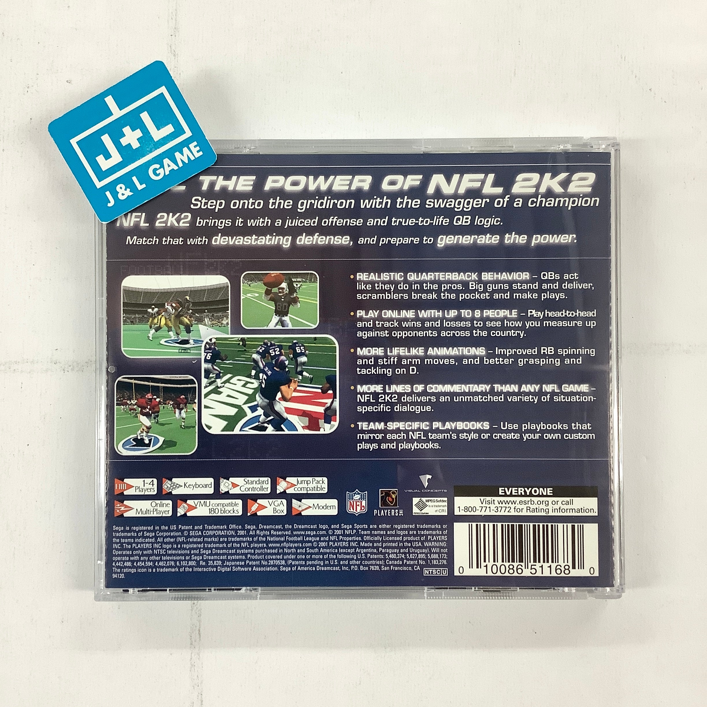 NFL 2K2 - (DC) SEGA Dreamcast  [Pre-Owned] Video Games Sega   
