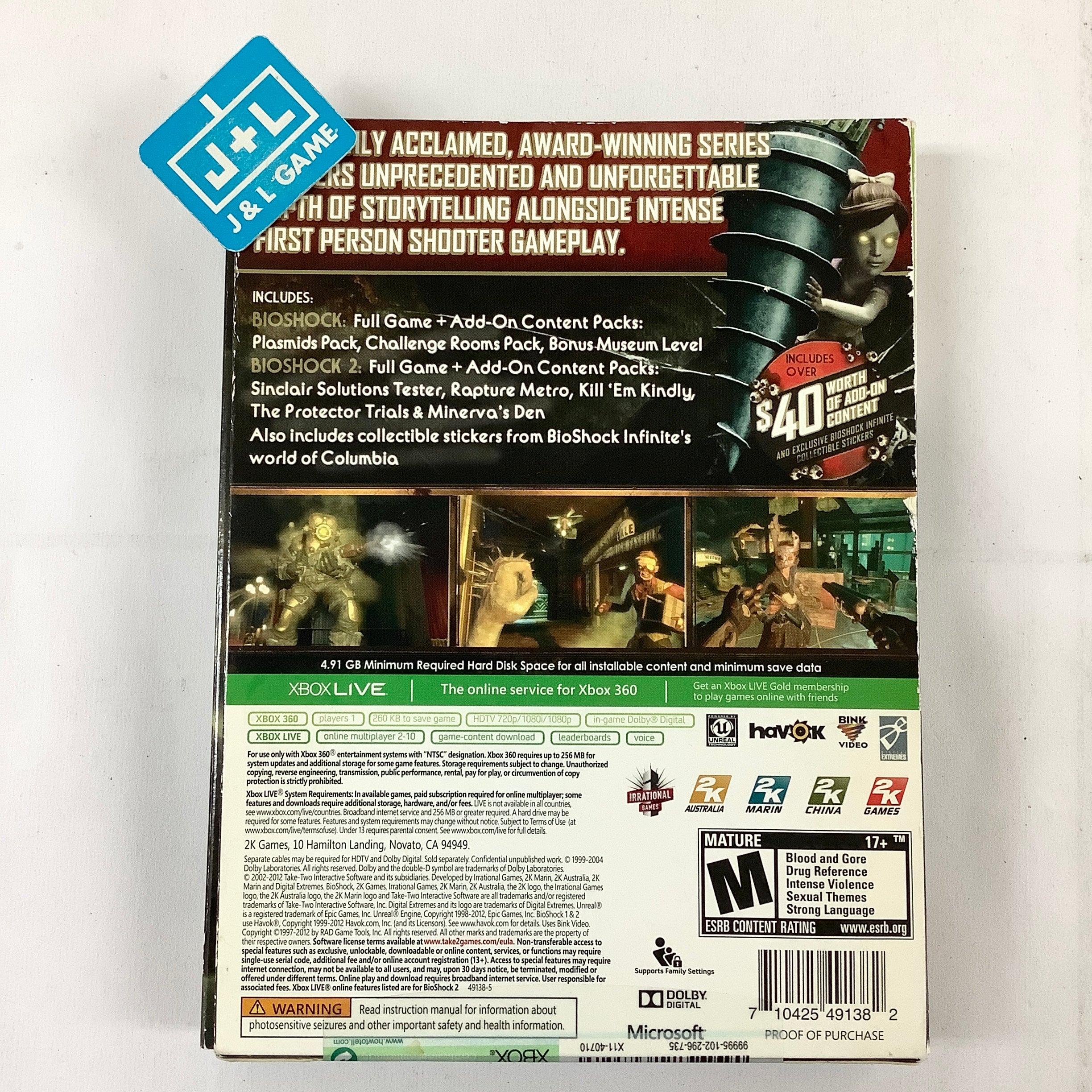 BioShock Ultimate Rapture Edition - Xbox 360 [Pre-Owned] Video Games 2K Games   
