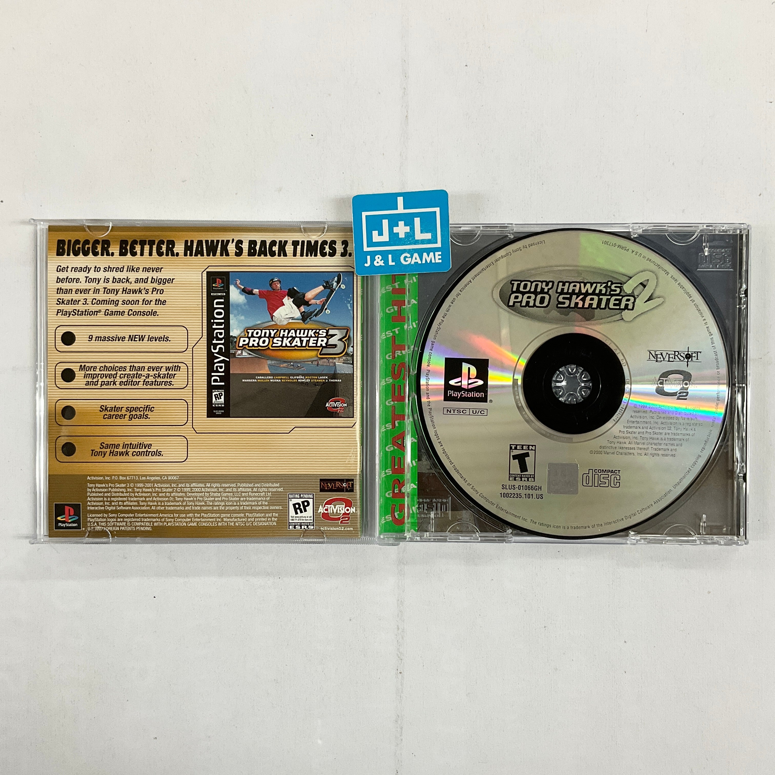 Tony Hawk's Pro Skater 2 (Greatest Hits) - (PS1) PlayStation 1 [Pre-Owned] Video Games Activision   