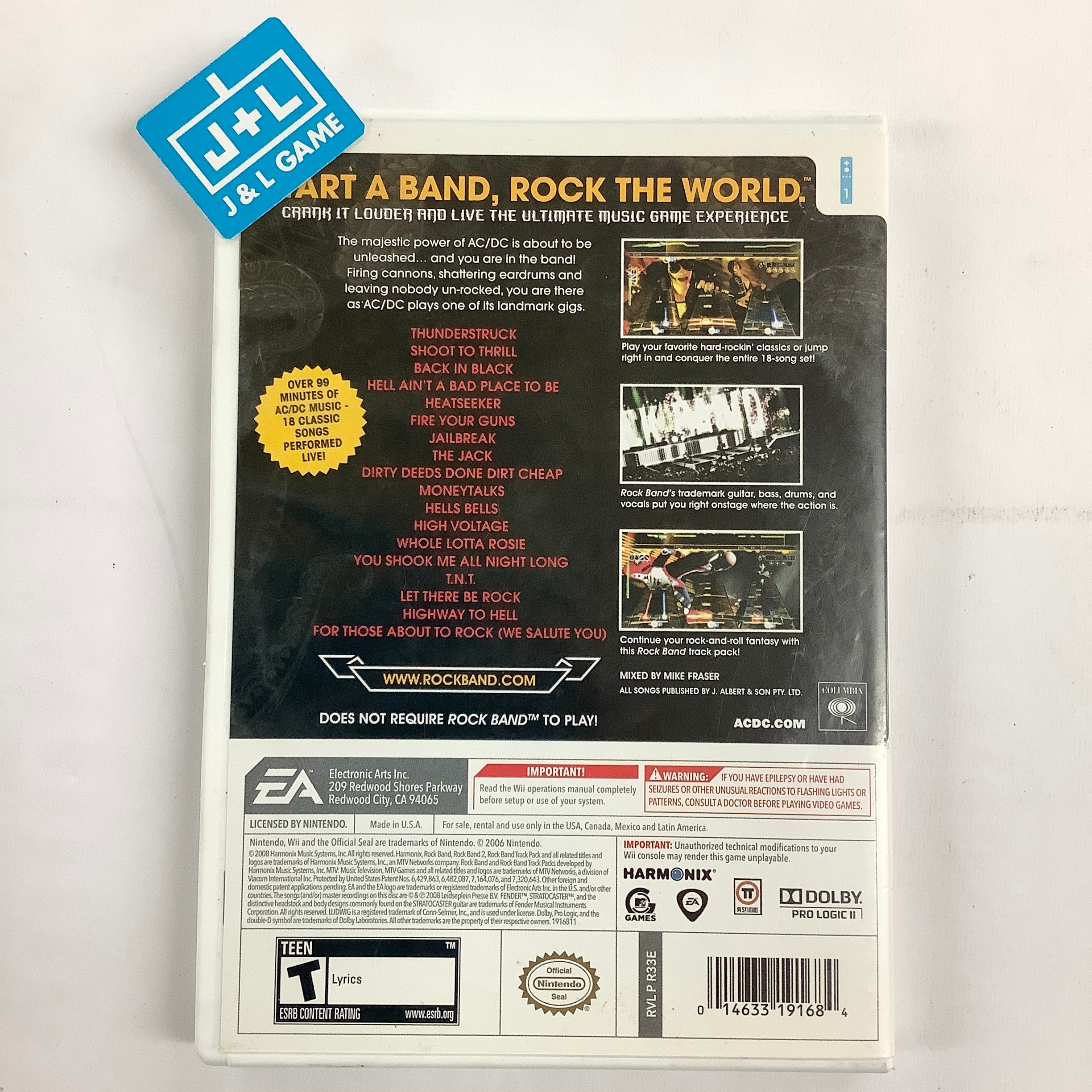 Rock Band Track Pack: AC/DC Live - Nintendo Wii [Pre-Owned] Video Games MTV Games   