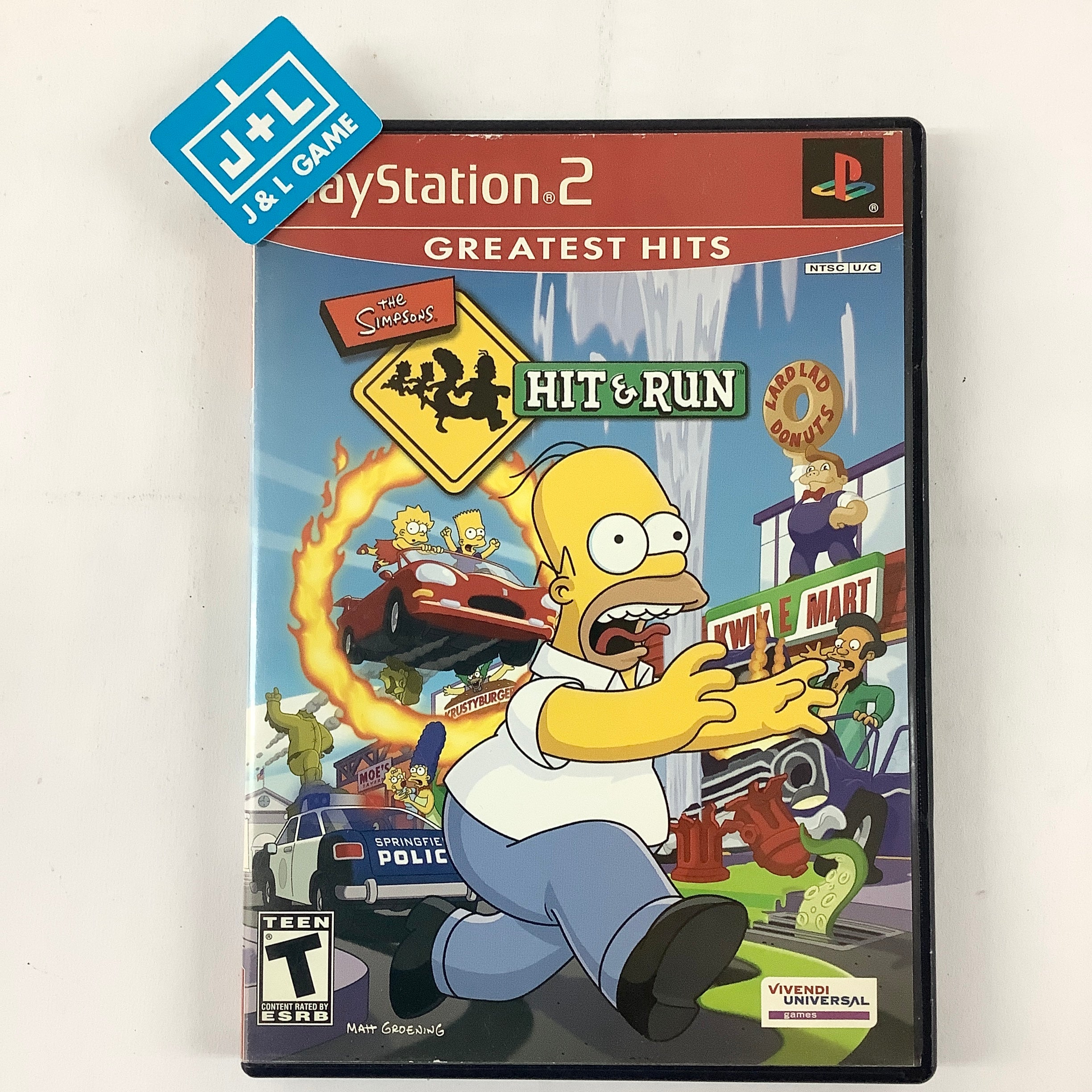 The Simpsons: Hit & Run (Greatest Hits) - (PS2) PlayStation 2 [Pre-Owned] Video Games VU Games   