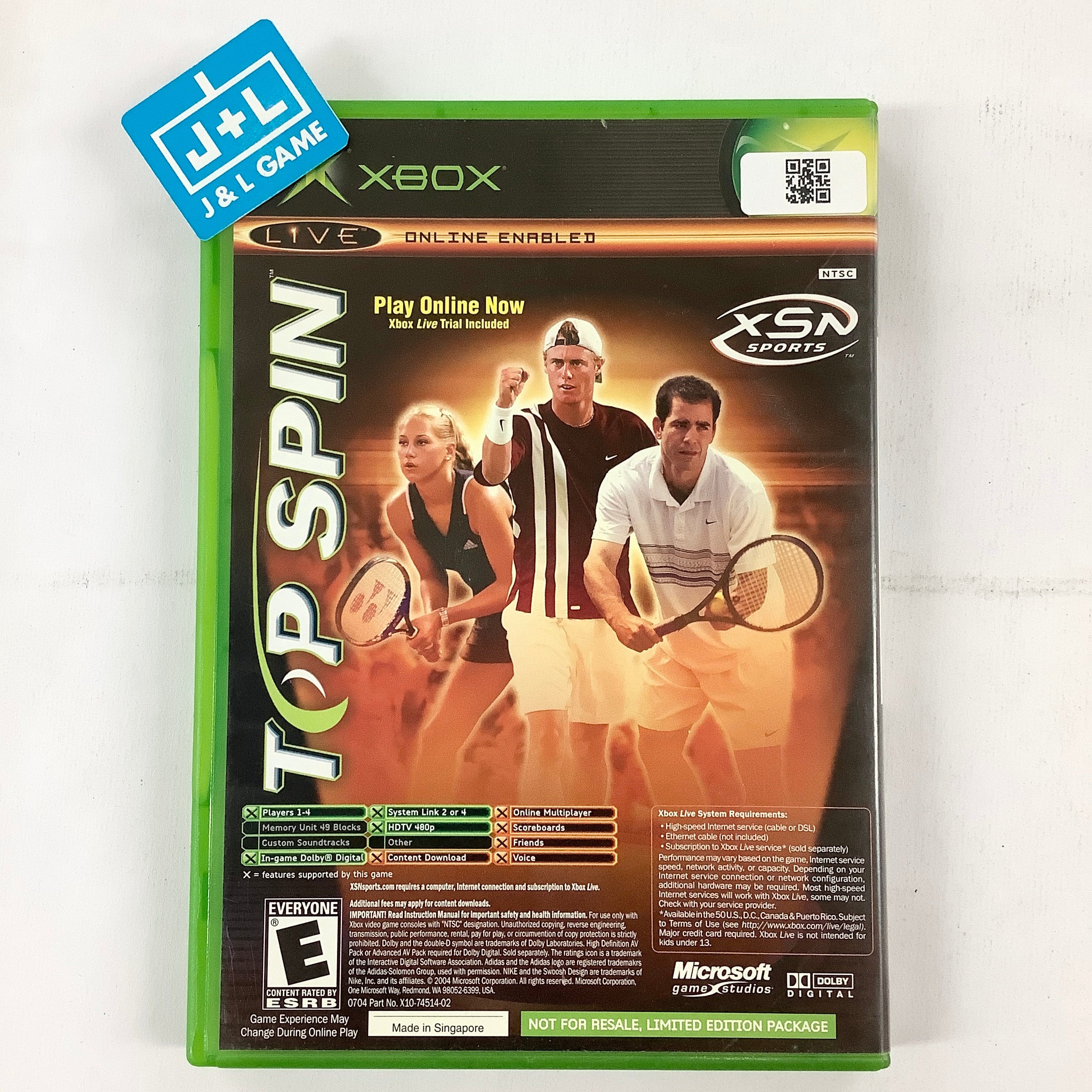 NCAA Football 2005/Topspin Combo - (XB) Xbox [Pre-Owned] Video Games Microsoft Game Studios   