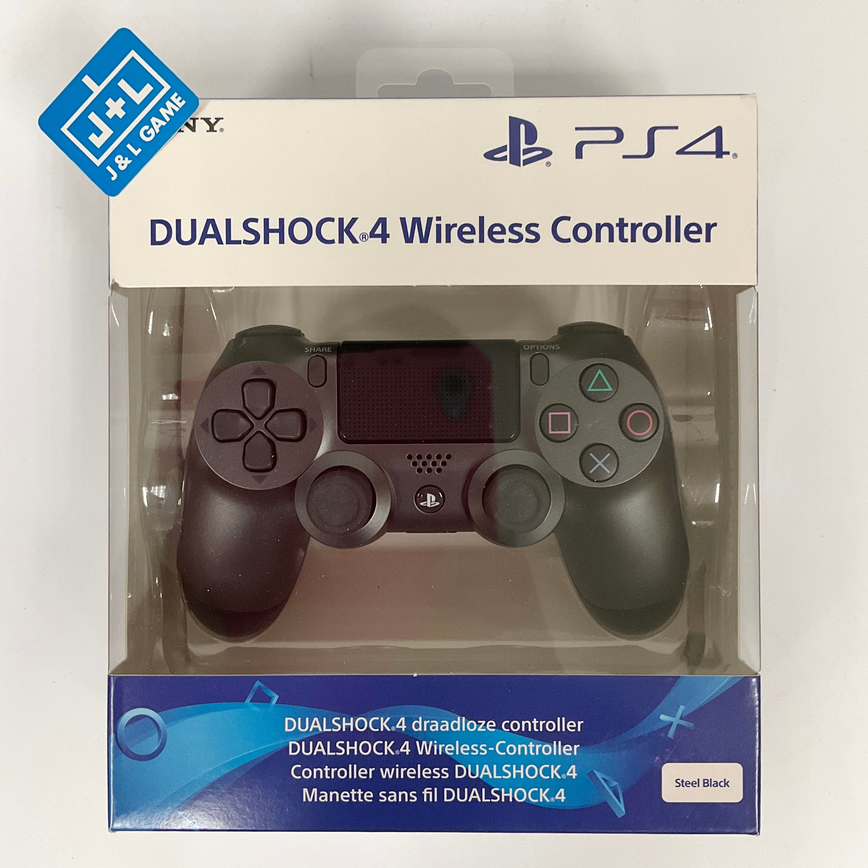 SONY DualShock 4 Wireless Controller (Steel Black) - (PS4) PlayStation 4 (European Import) Accessories Sony   