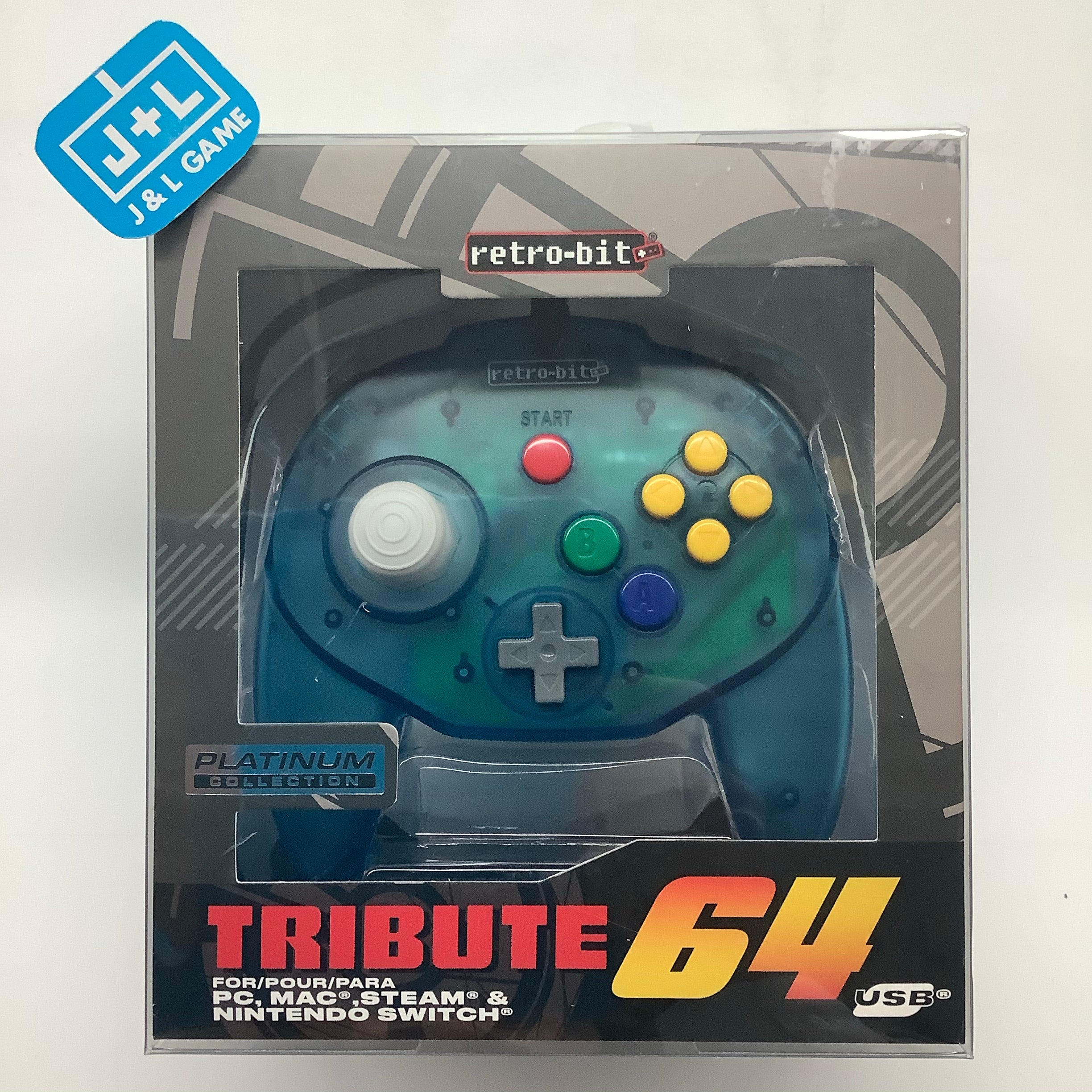 Retro-Bit Tribute 64 USB Controller (Ocean Blue) - (NSW Nintendo Switch ACCESSORIES Retro-Bit