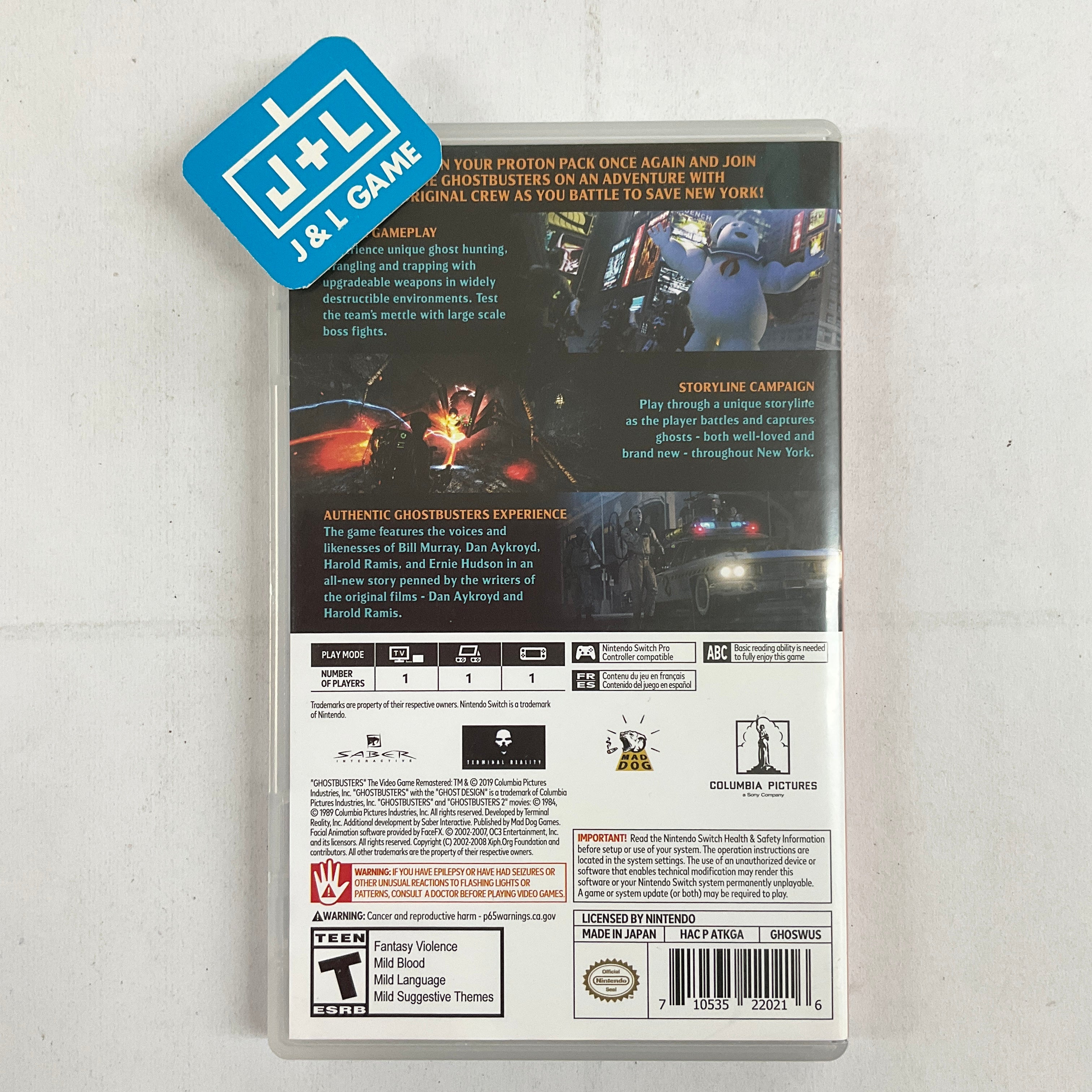 Ghostbusters: The Video Game Remastered - (NSW) Nintendo Switch [Pre-Owned] Video Games Mad Dog Games   