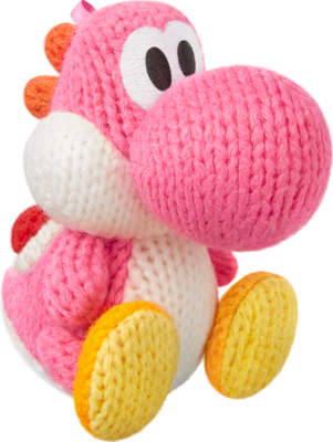 Pink Yarn Yoshi (Yoshi's Woolly World) - Nintendo WiiU Amiibo (Japanese Import) Amiibo Nintendo   