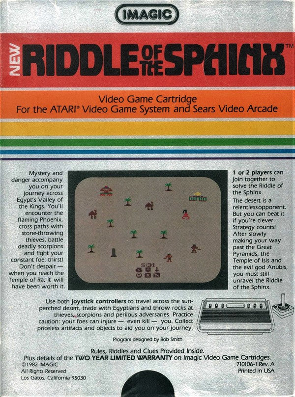 Riddle of the Sphinx - Atari 2600 [Pre-Owned] Video Games Imagic   