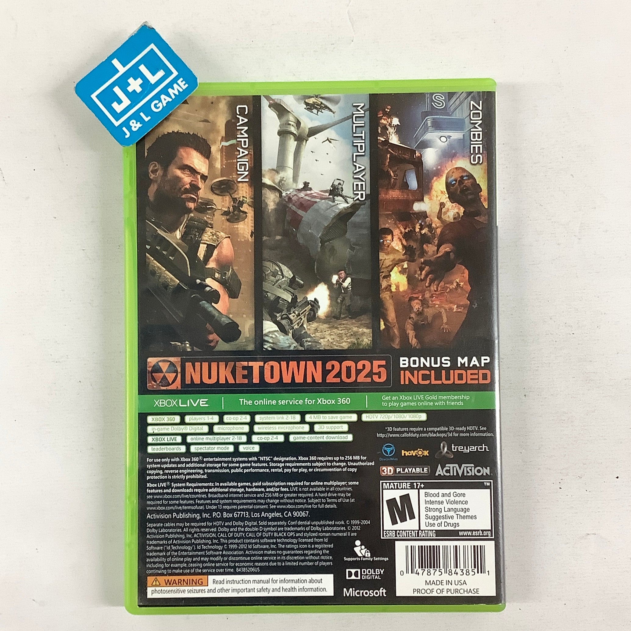 Call of Duty: Black Ops II - Xbox 360 [Pre-Owned] Video Games ACTIVISION