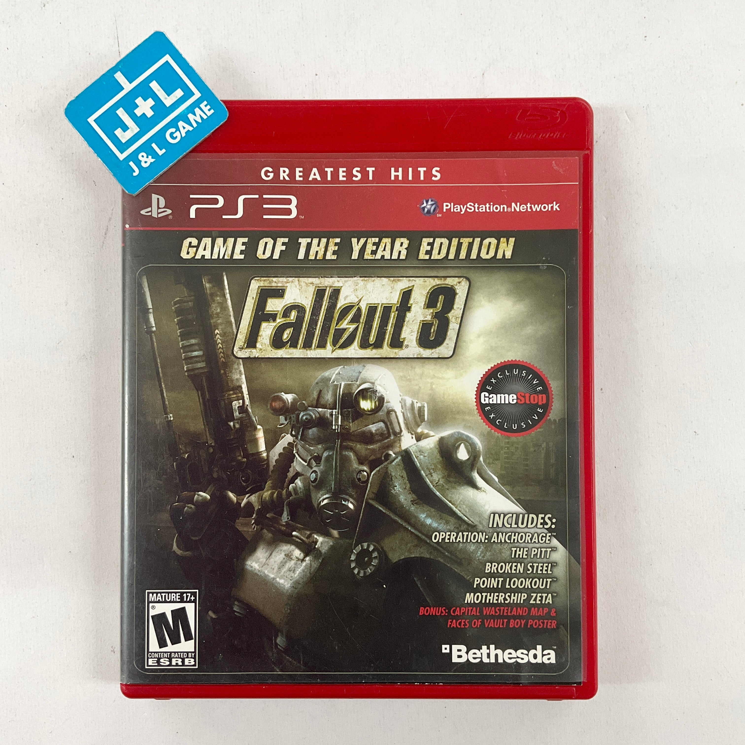 Fallout 3: Game of the Year Edition (Greatest Hits) (GameStop Exclusive) - (PS3) PlayStation 3 [Pre-Owned] Video Games Bethesda Softworks