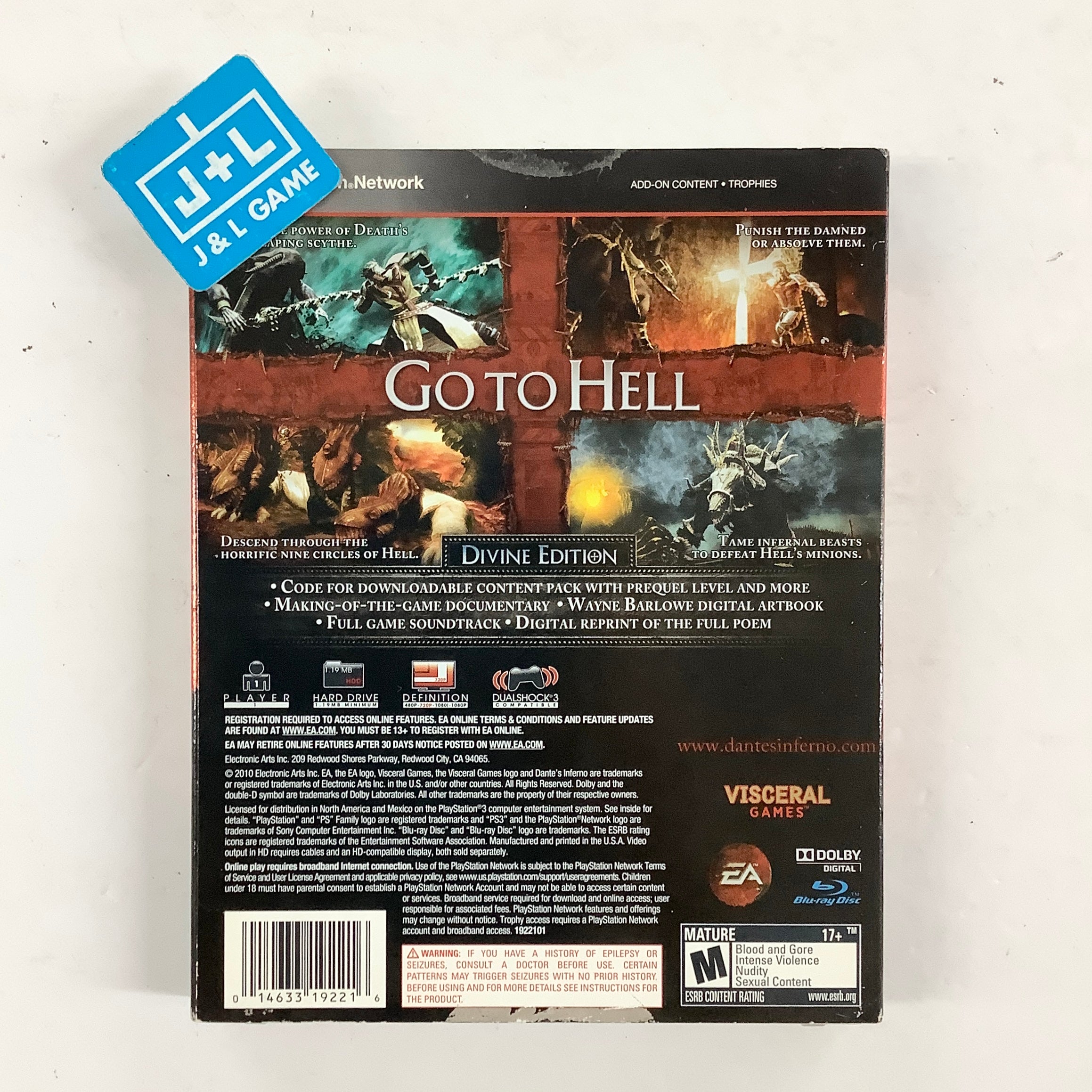 Dante's Inferno (Divine Edition) - (PS3) PlayStation 3 [Pre-Owned] Video Games Electronic Arts