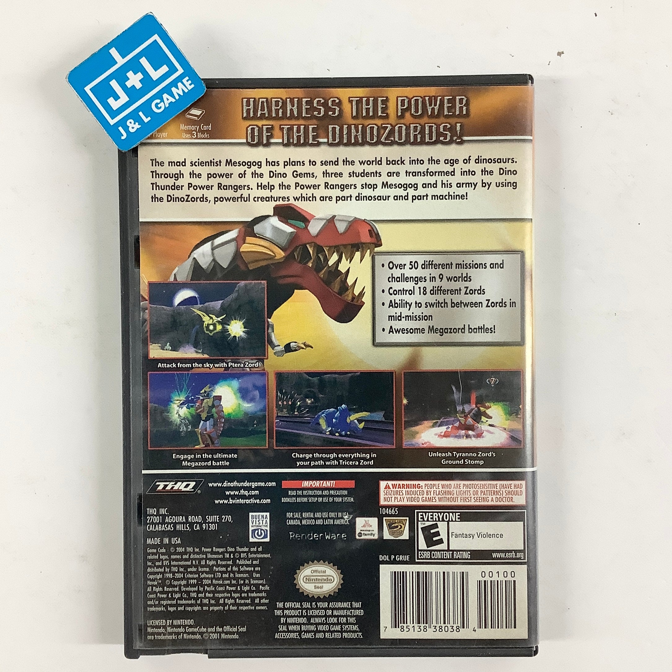 Power Rangers: Dino Thunder - (GC) GameCube [Pre-Owned] Video Games THQ