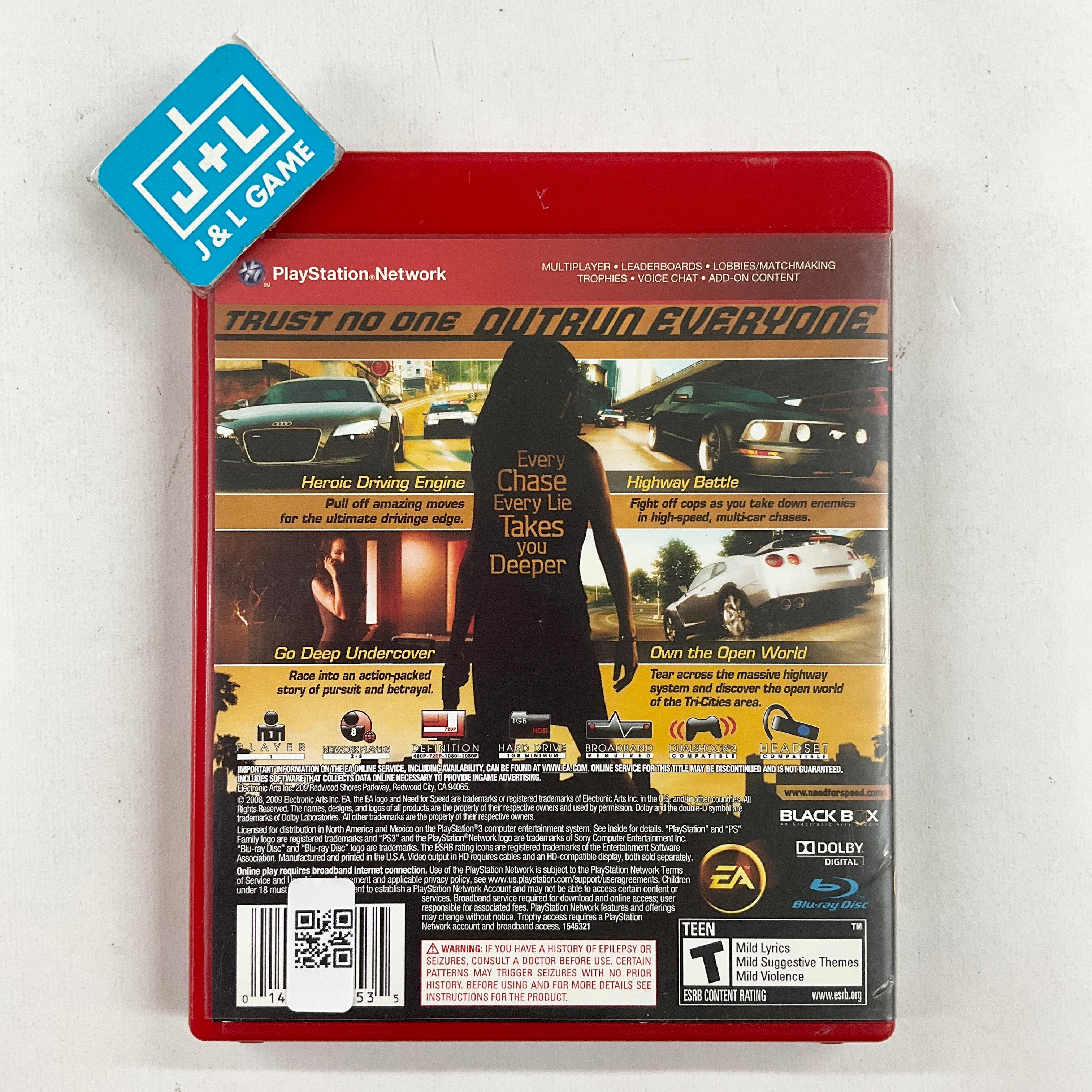 Need for Speed Undercover (Greatest Hits) - (PS3) PlayStation 3 [Pre-Owned] Video Games Electronic Arts