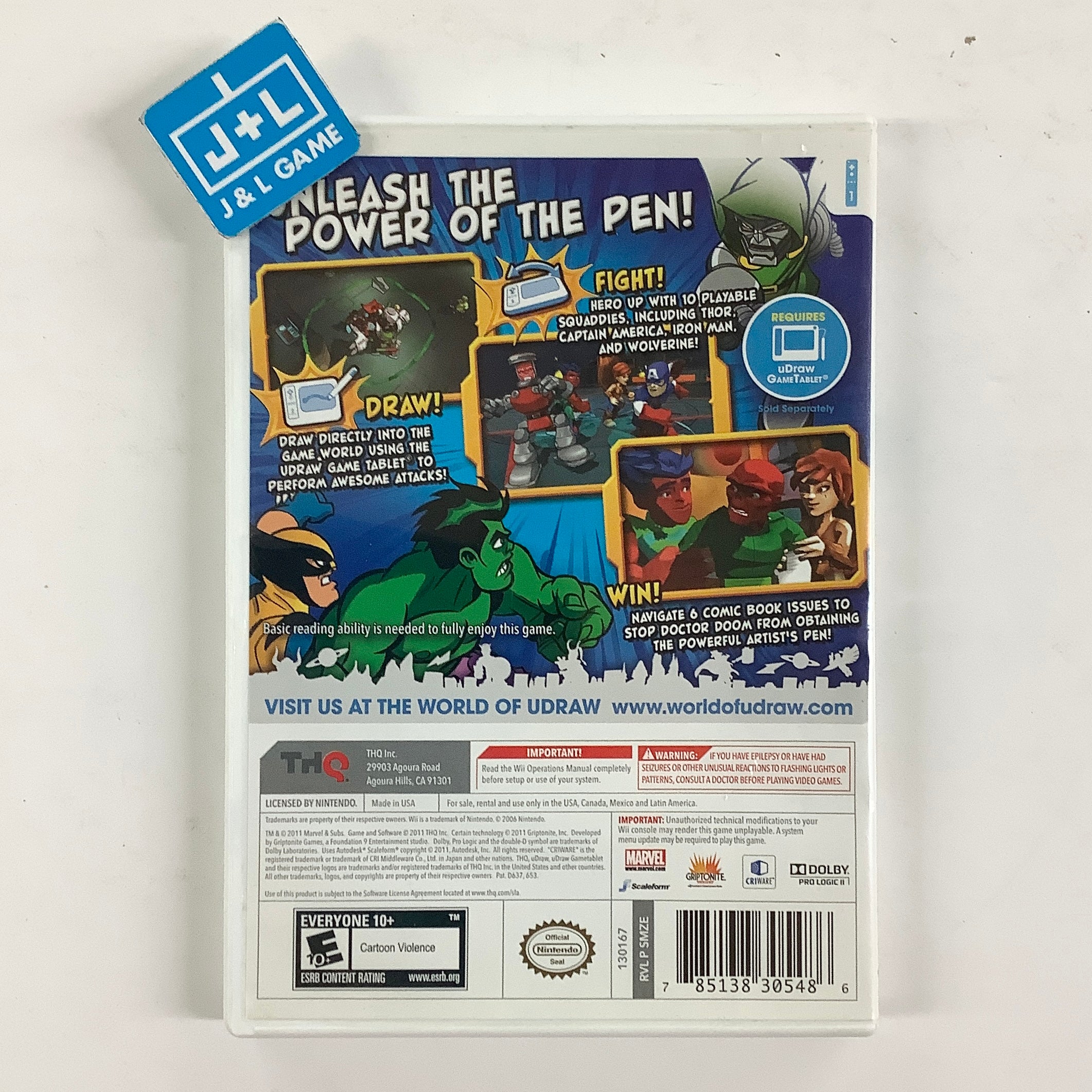 uDraw: Marvel Super Hero Squad: Comic Combat - Nintendo Wii [Pre-Owned] Video Games THQ