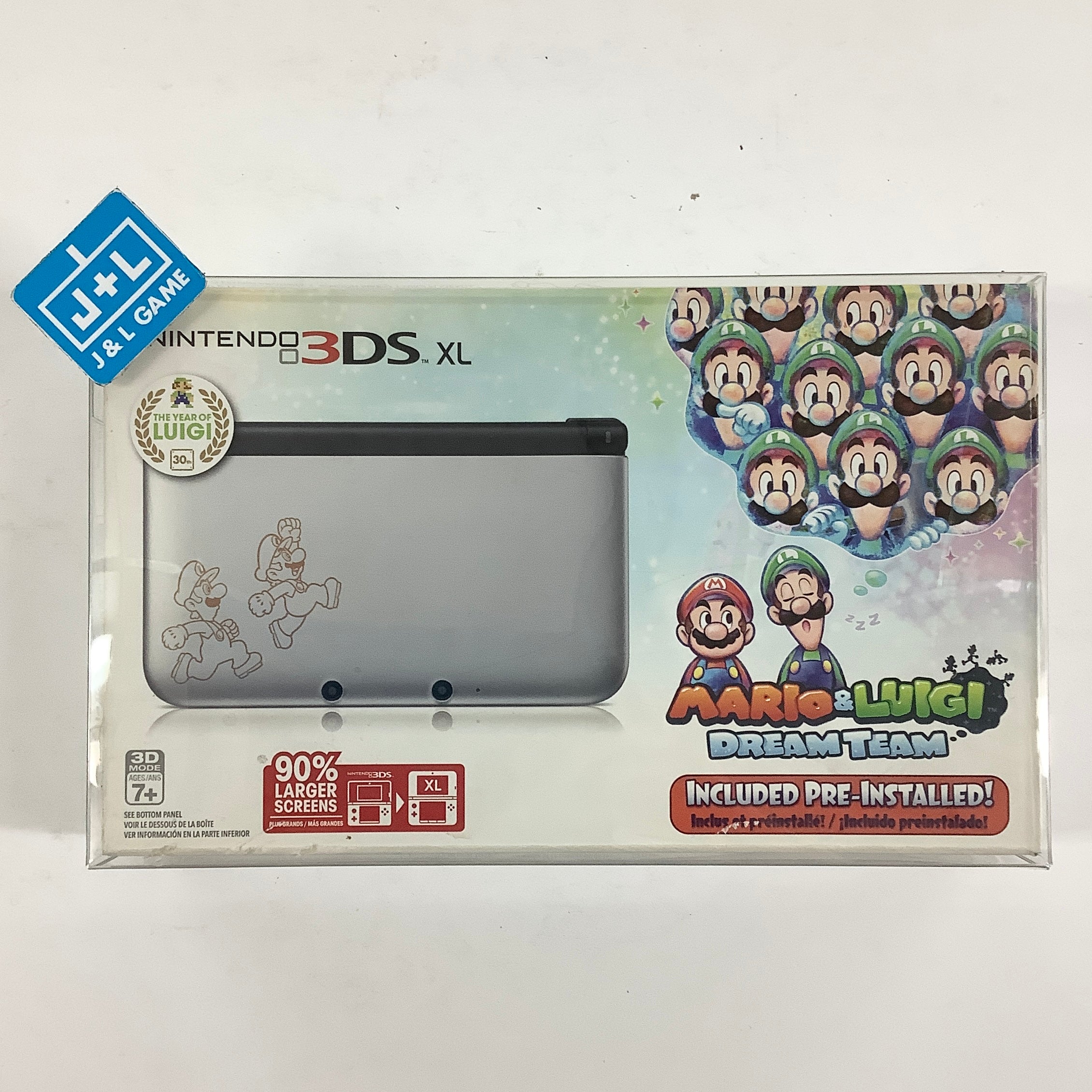 Nintendo 3DS XL ConsoleL (Silver Mario & Luigi) - Nintendo 3DS [Pre-Owned]