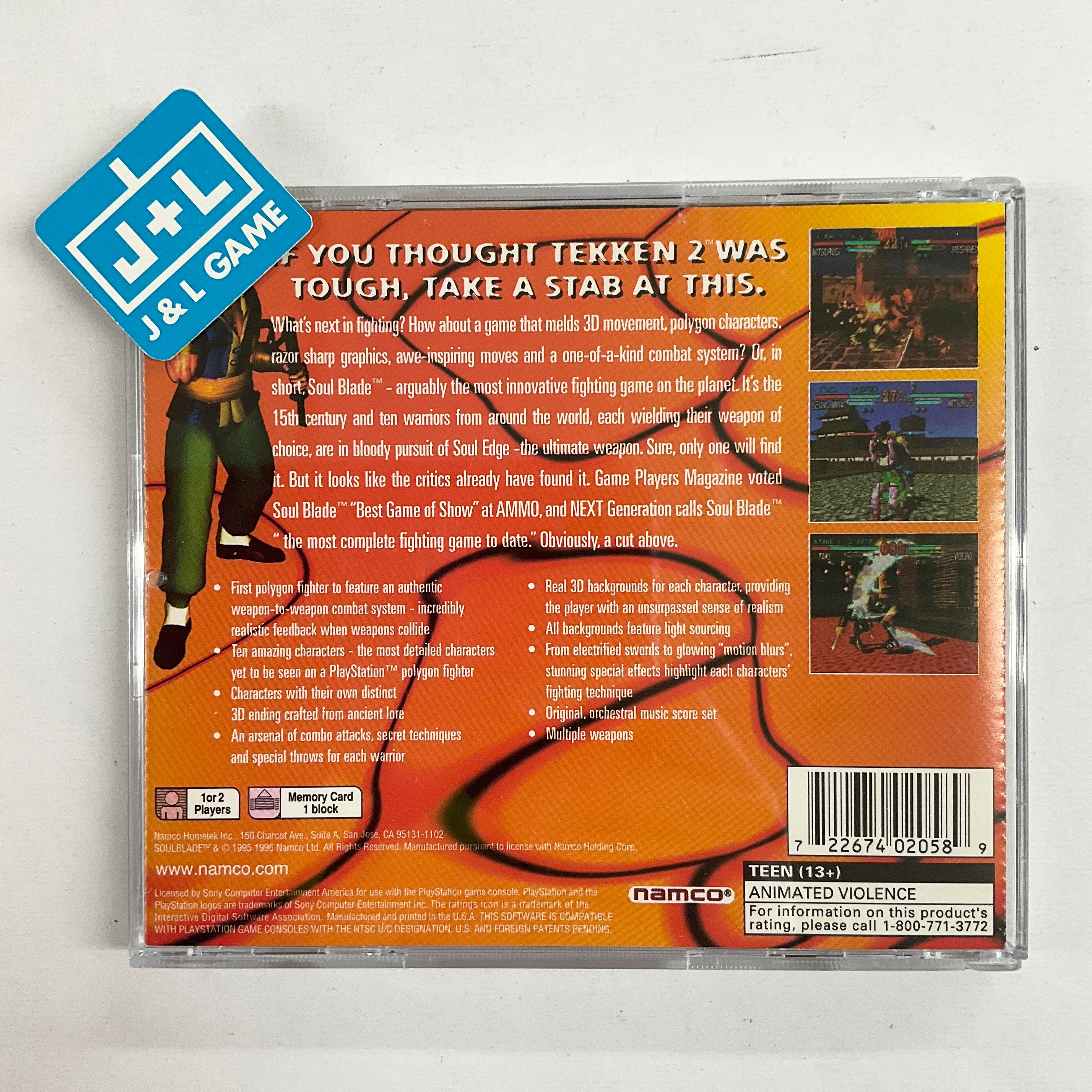 Soul Blade - (PS1) PlayStation 1 [Pre-Owned] Video Games Namco   