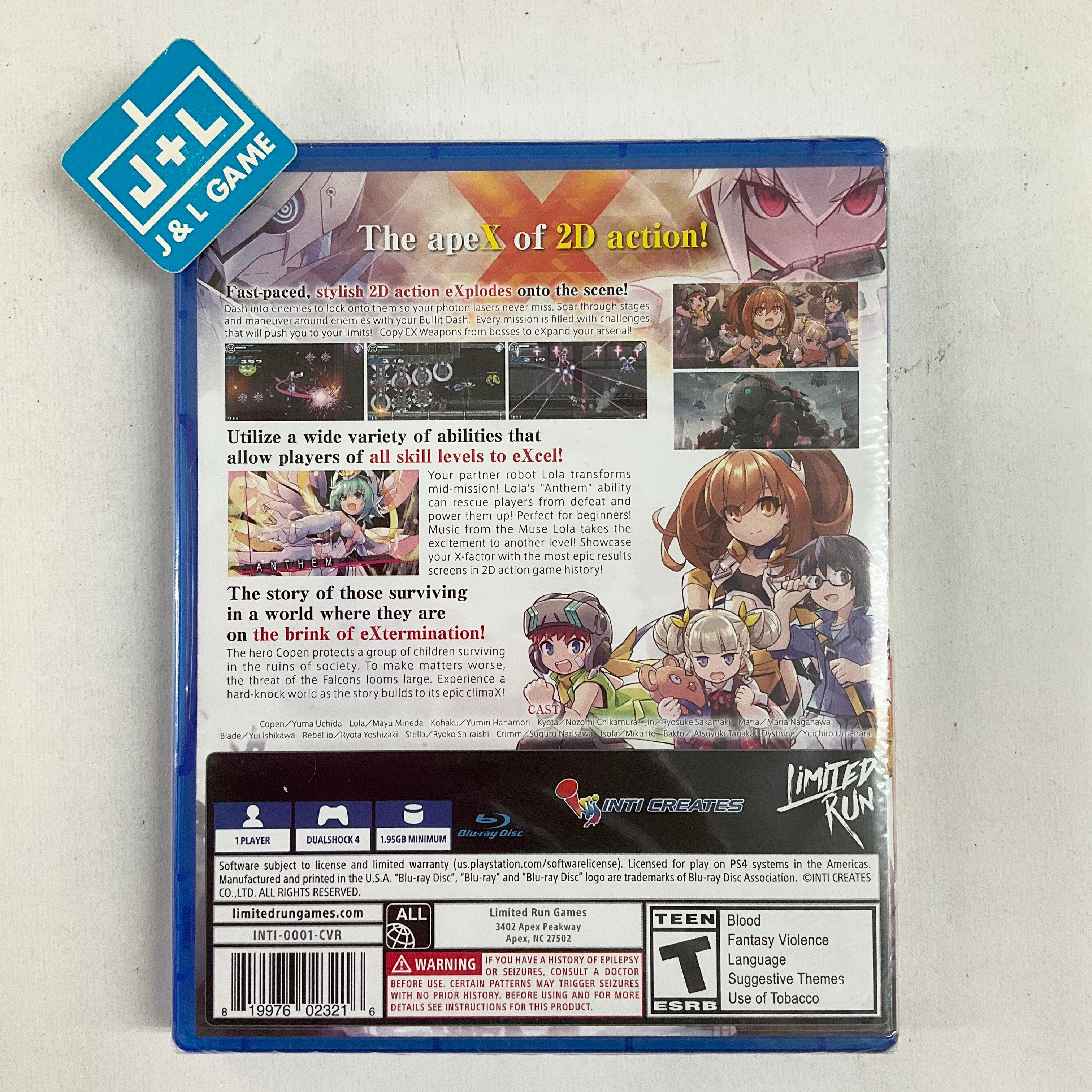 Gunvolt Chronicles: Luminous Avenger iX - (PS4) PlayStation 4 Video Games Limited Run Games