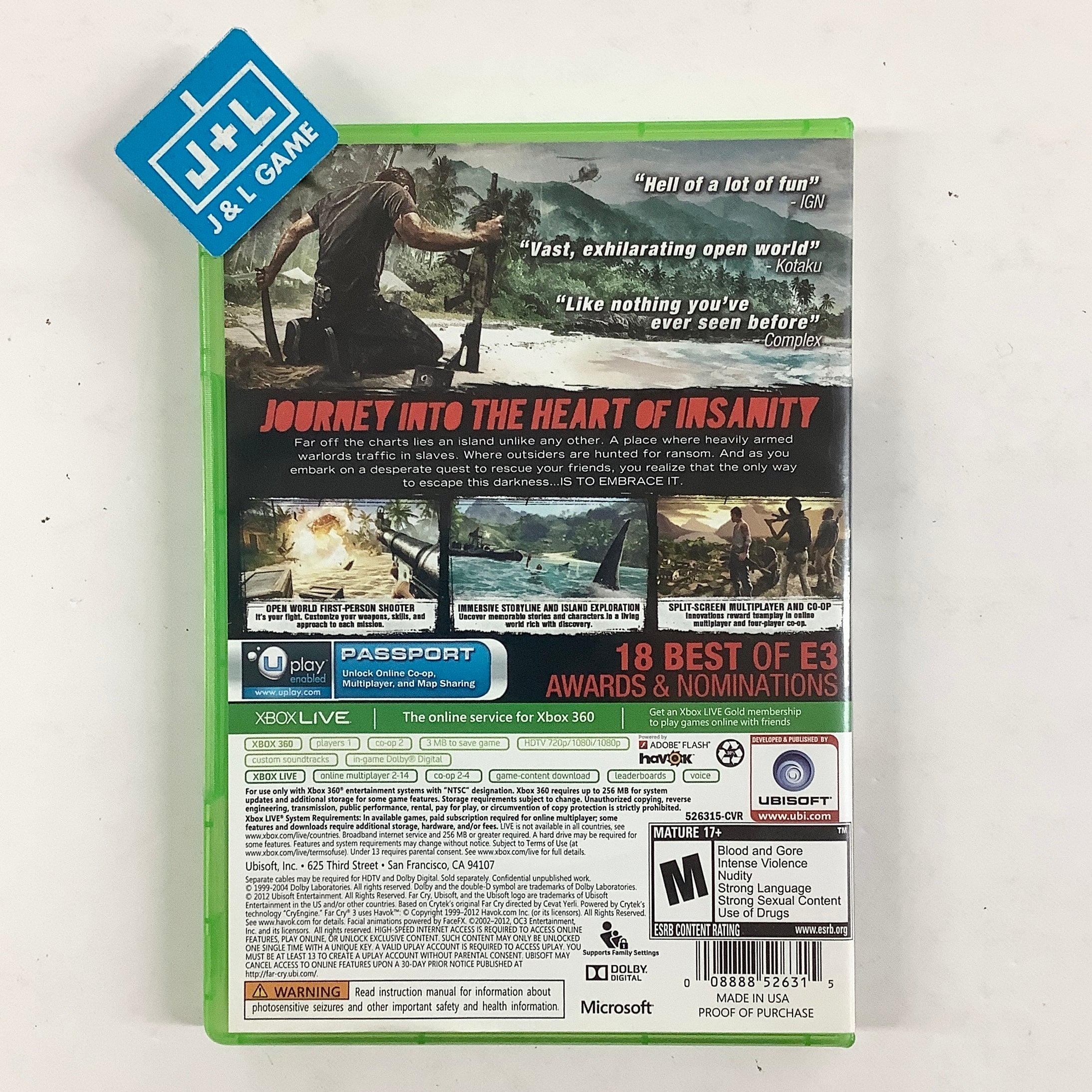 Far Cry 3 - Xbox 360 [Pre-Owned] Video Games Ubisoft