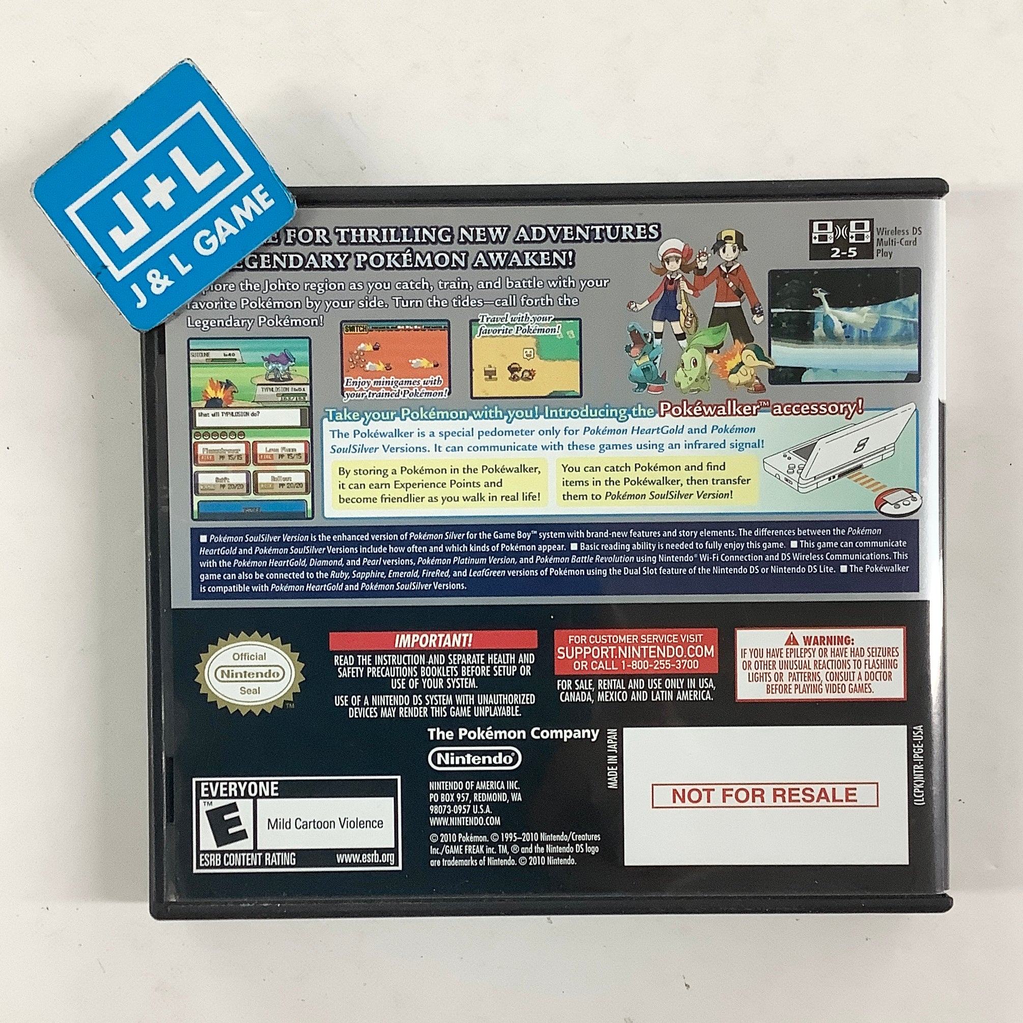 Pokemon SoulSilver Version (W/ Pokewalker)- (NDS) Nintendo DS [Pre-Owned] Video Games Nintendo