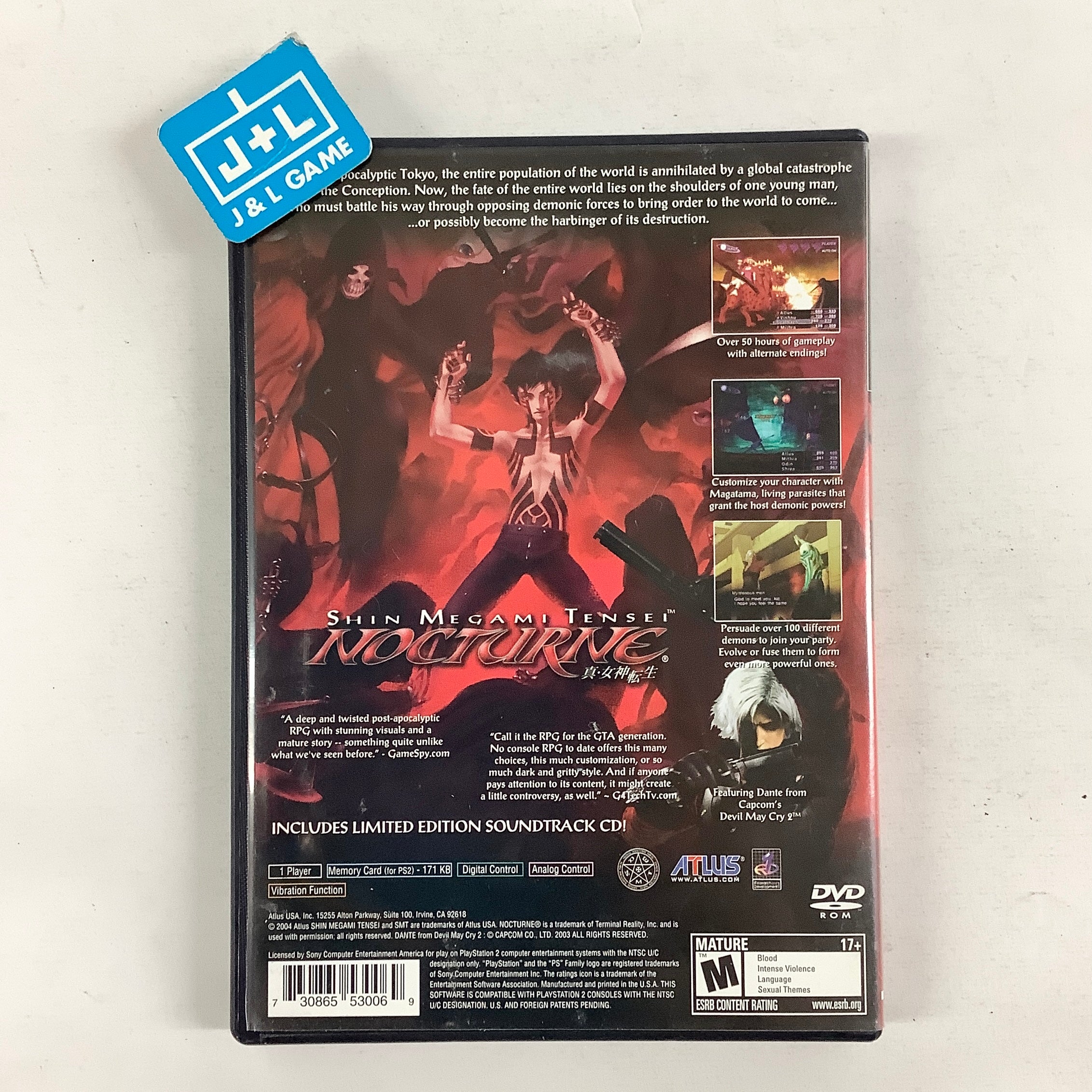 Shin Megami Tensei: Nocturne - (PS2) PlayStation 2 [Pre-Owned] Video Games Atlus