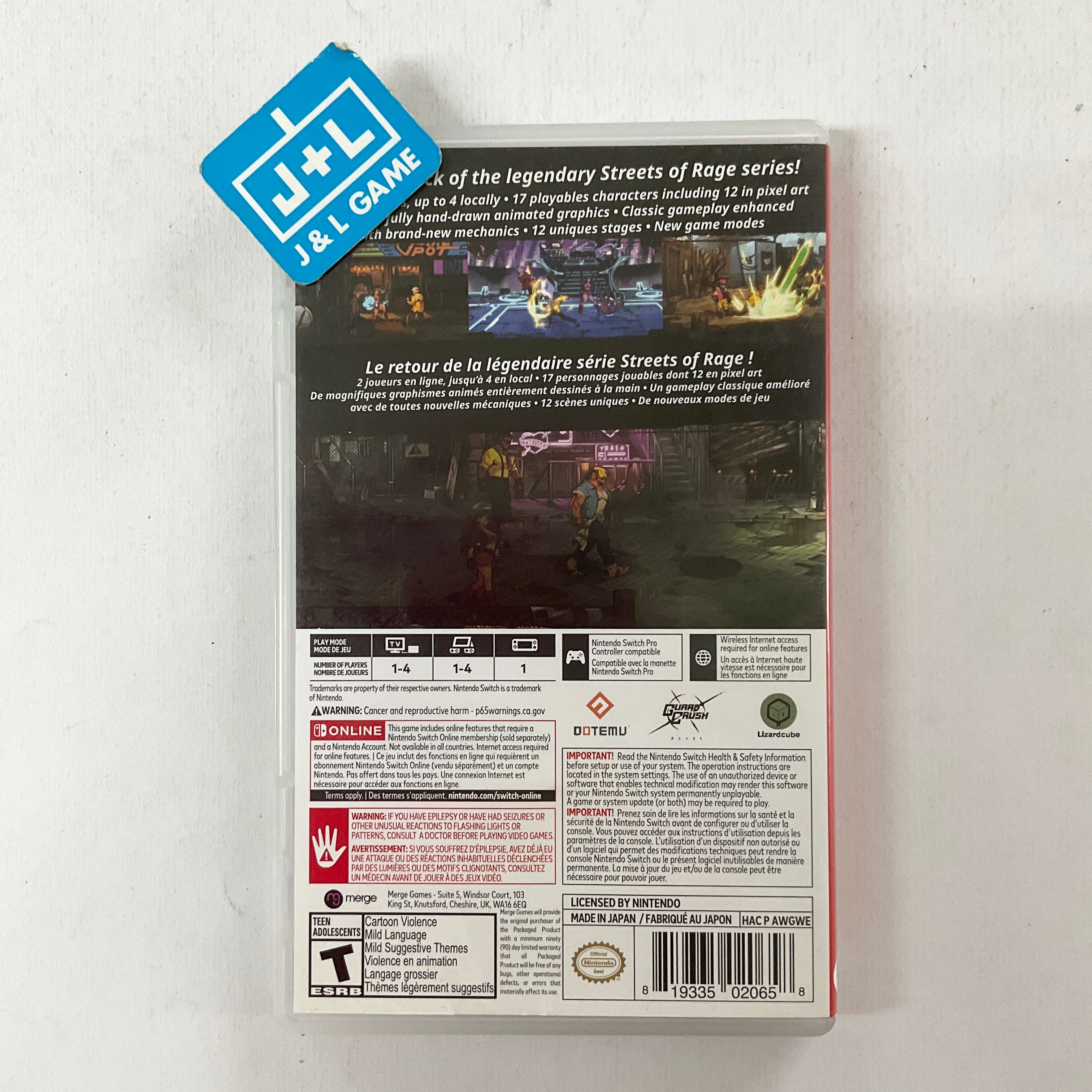 Streets of Rage 4 - (NSW) Nintendo Switch [Pre-Owned] Video Games Merge Games