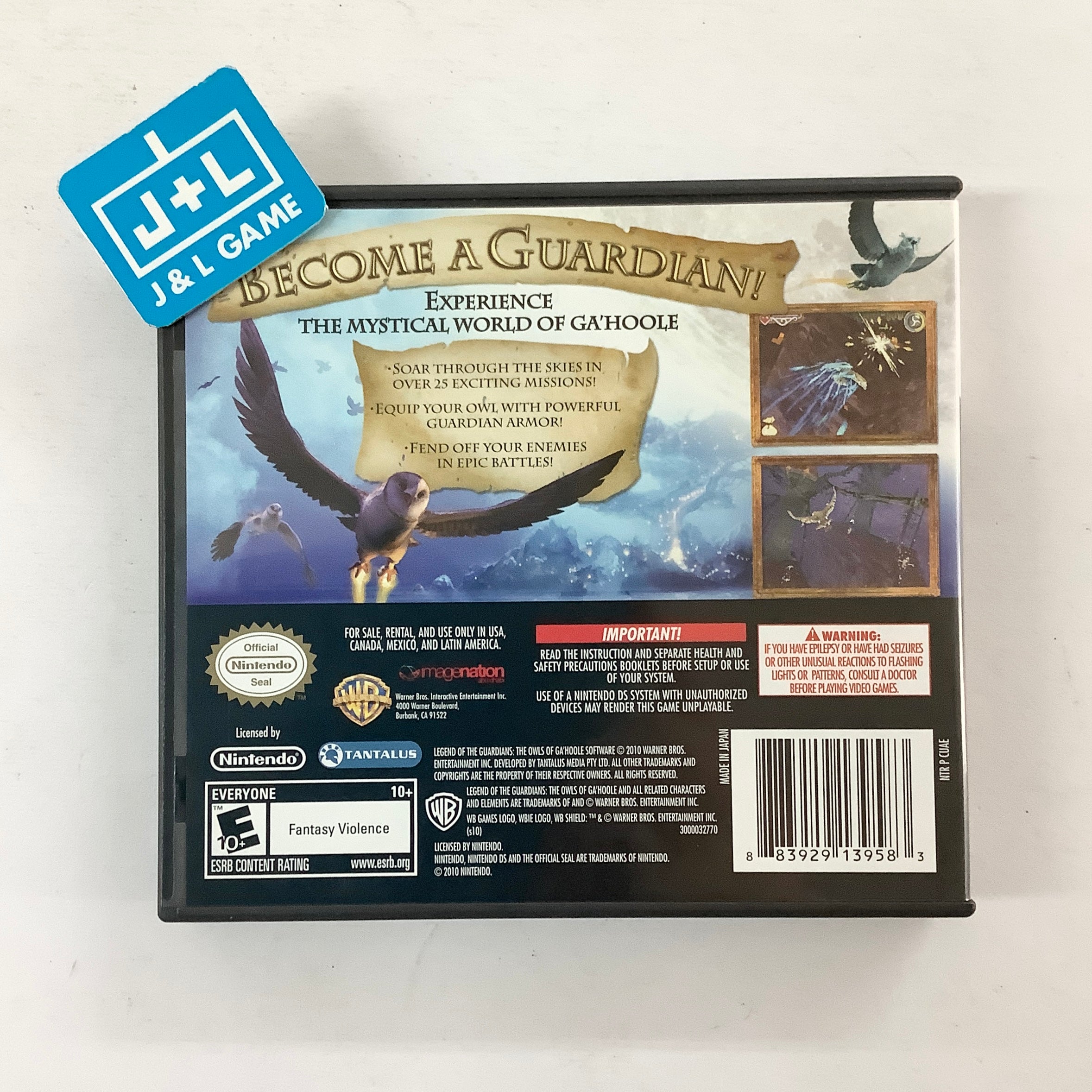 Legend of the Guardians: The Owls of Ga'Hoole - (NDS) Nintendo DS [Pre-Owned] Video Games Warner Bros. Interactive Entertainment   