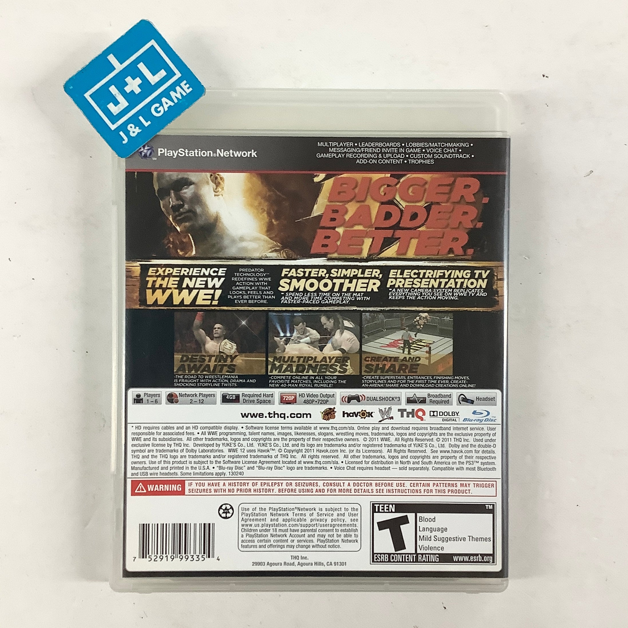 WWE '12 - (PS3) PlayStation 3 [Pre-Owned] Video Games THQ