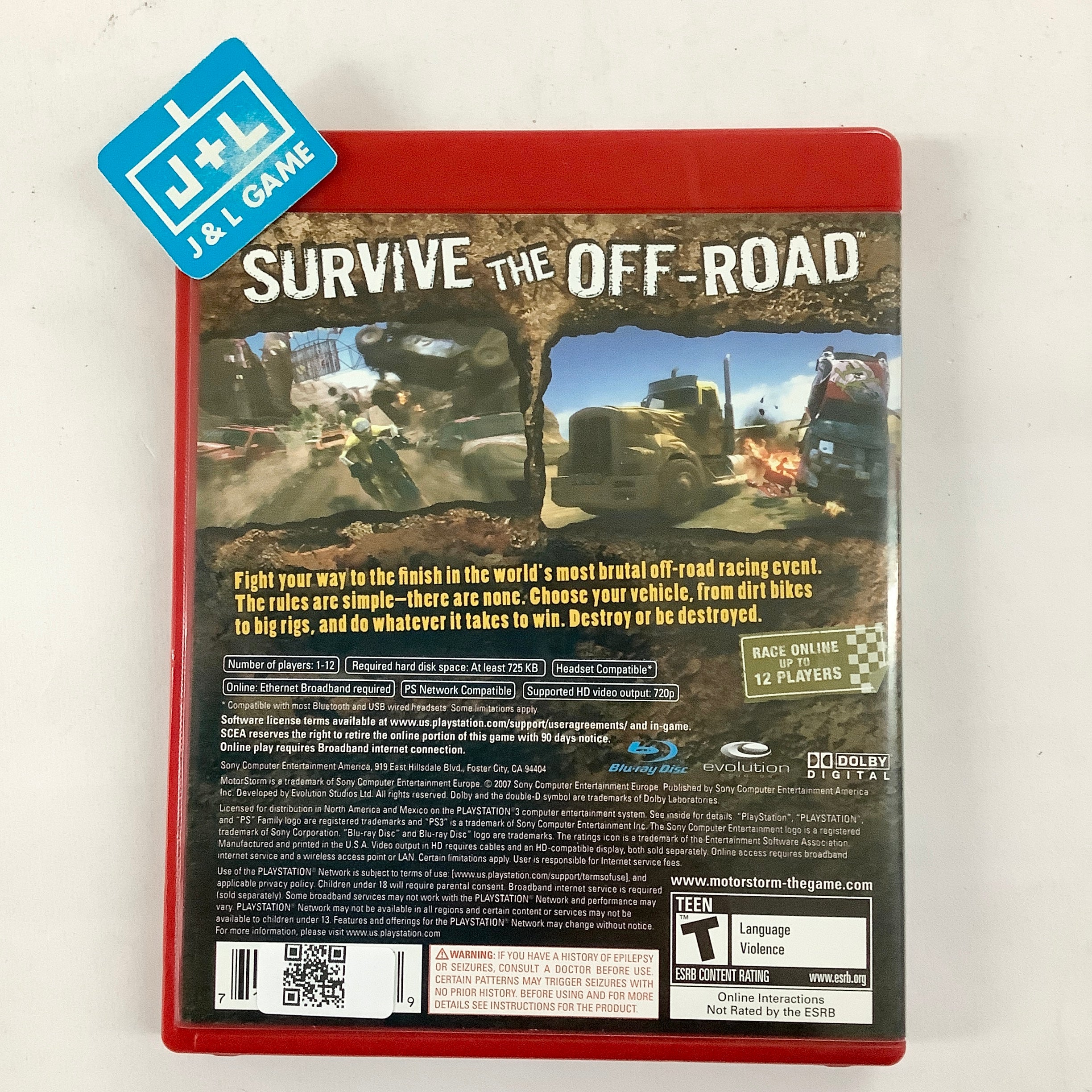 MotorStorm (Greatest Hits) - (PS3) PlayStation 3 [Pre-Owned] | J&L